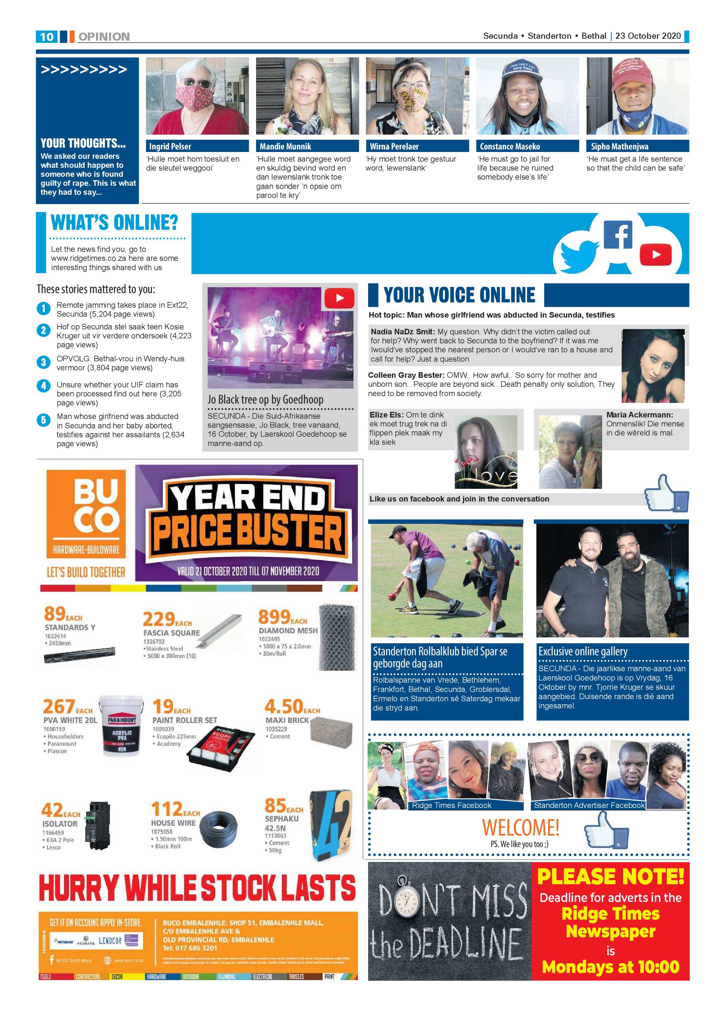 Standerton Advertiser 23 October 2020 page 10