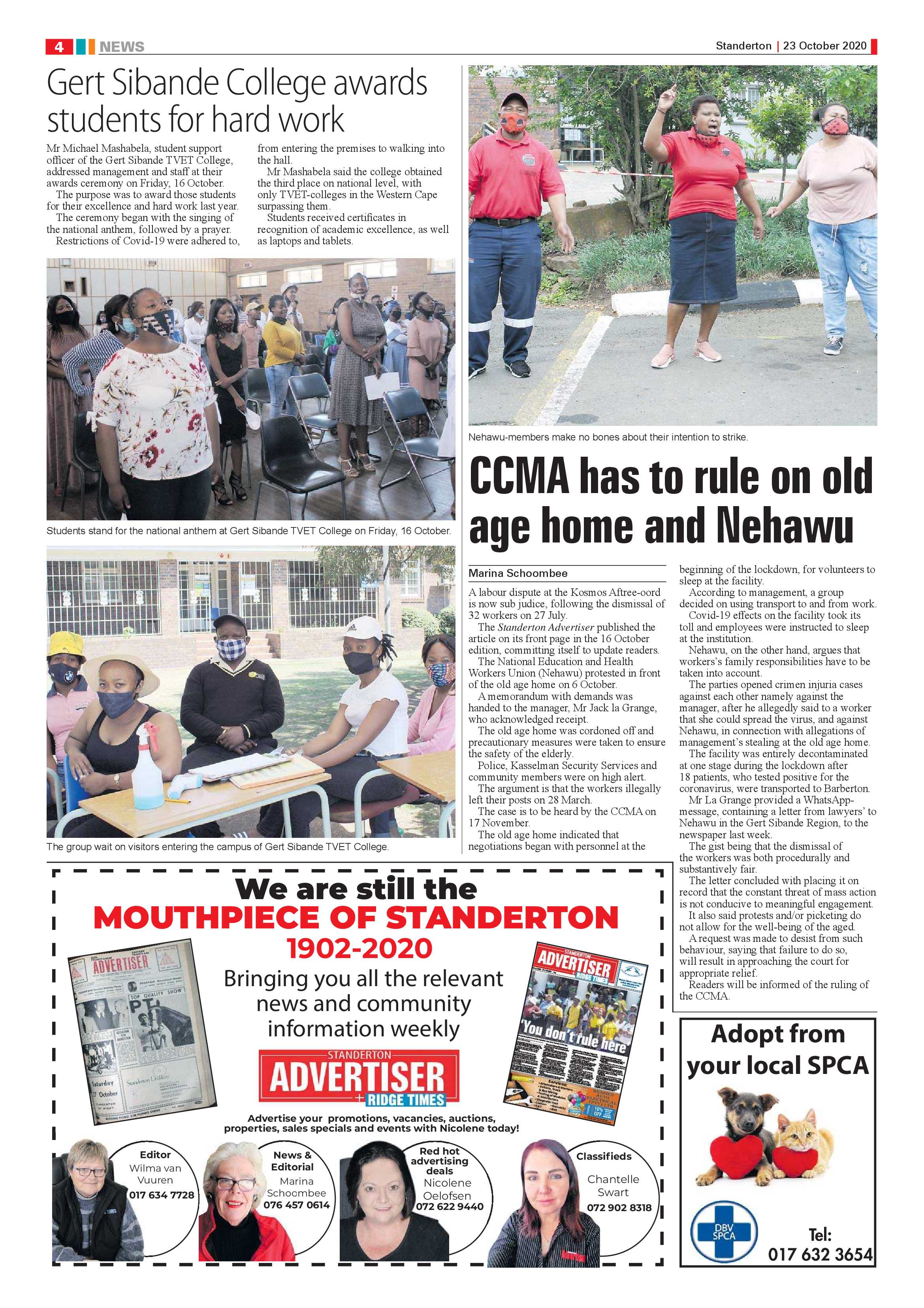 Standerton Advertiser 23 October 2020 page 4