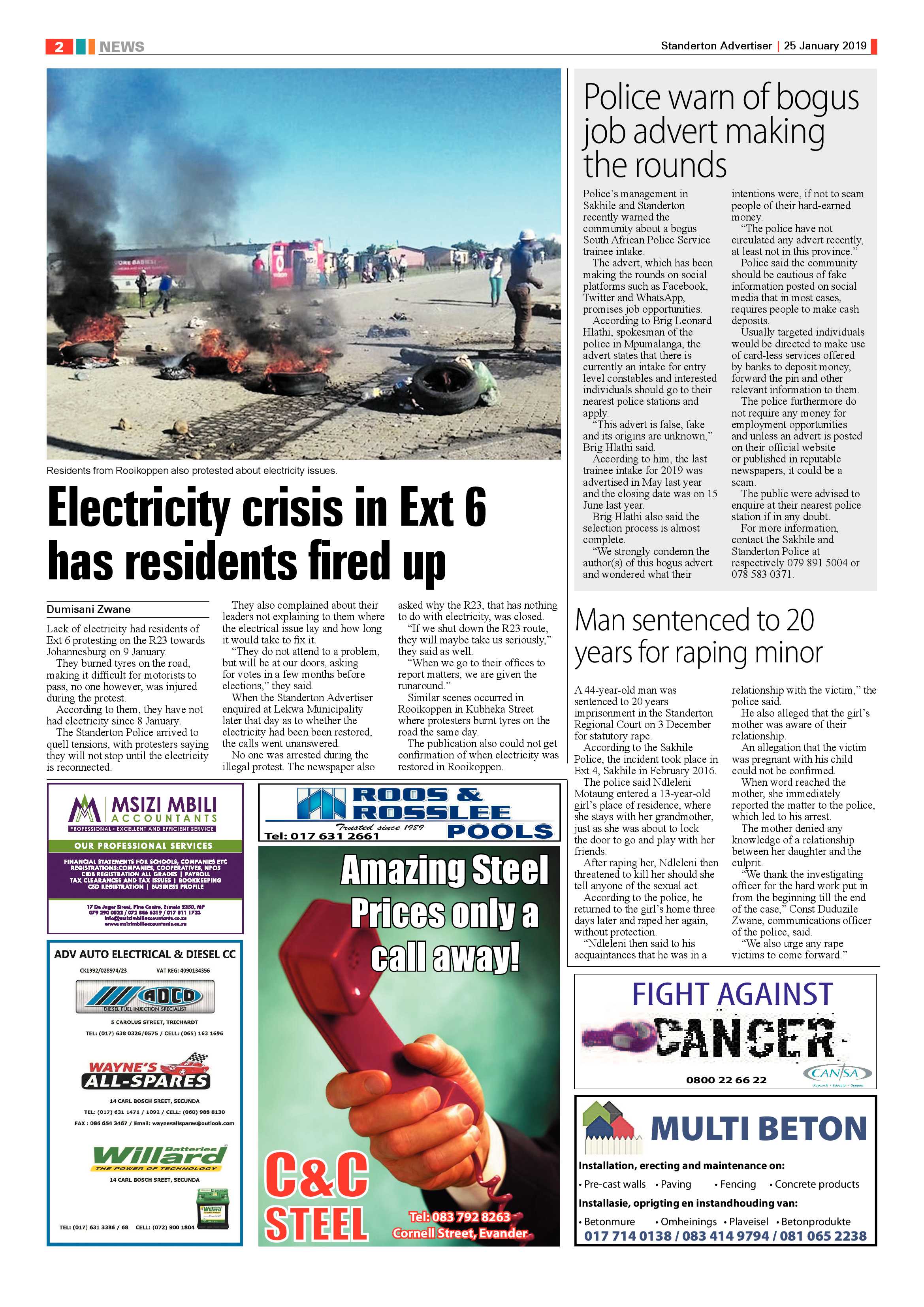 Standerton Advertiser 25 January 2019 page 2