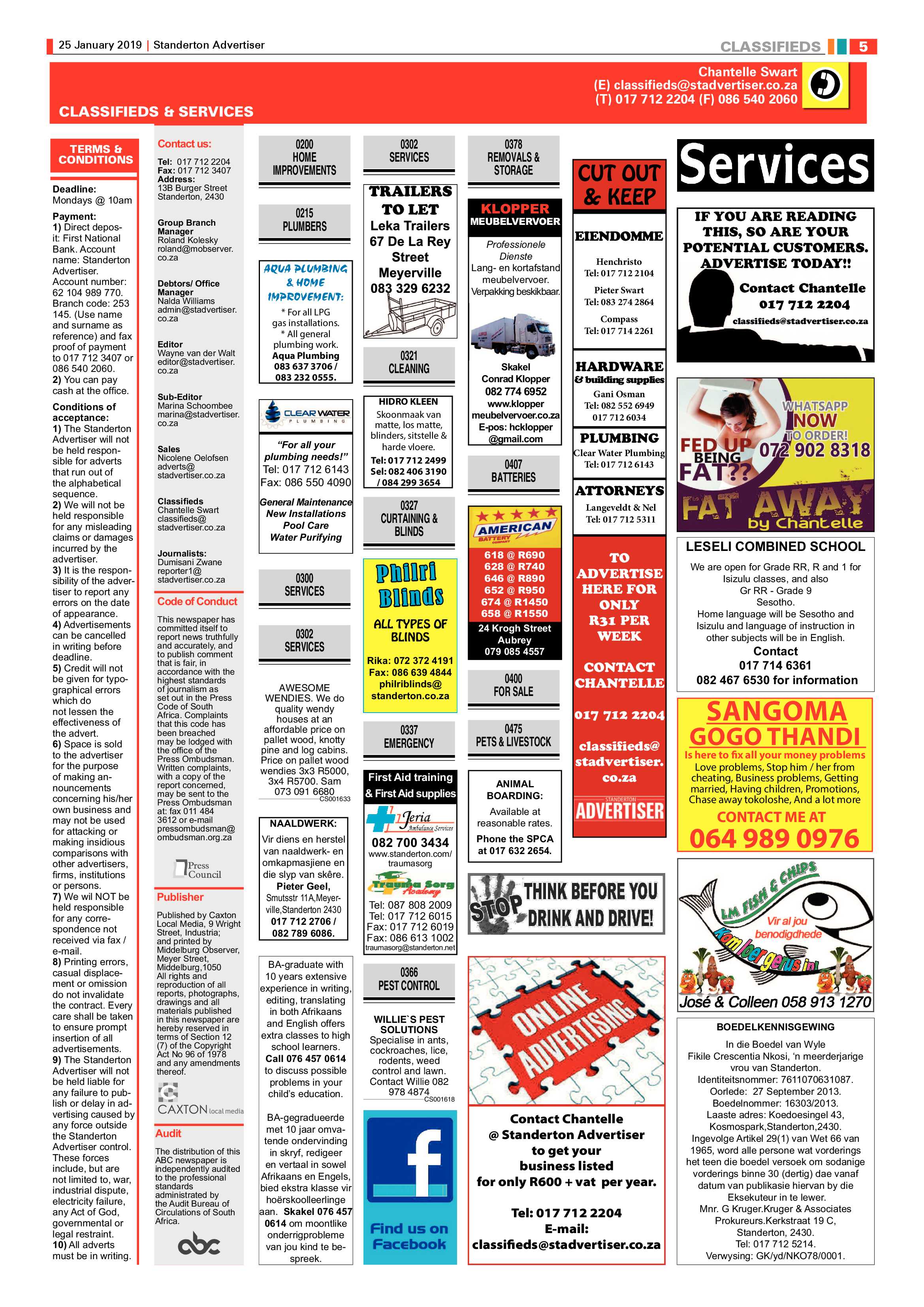 Standerton Advertiser 25 January 2019 page 5