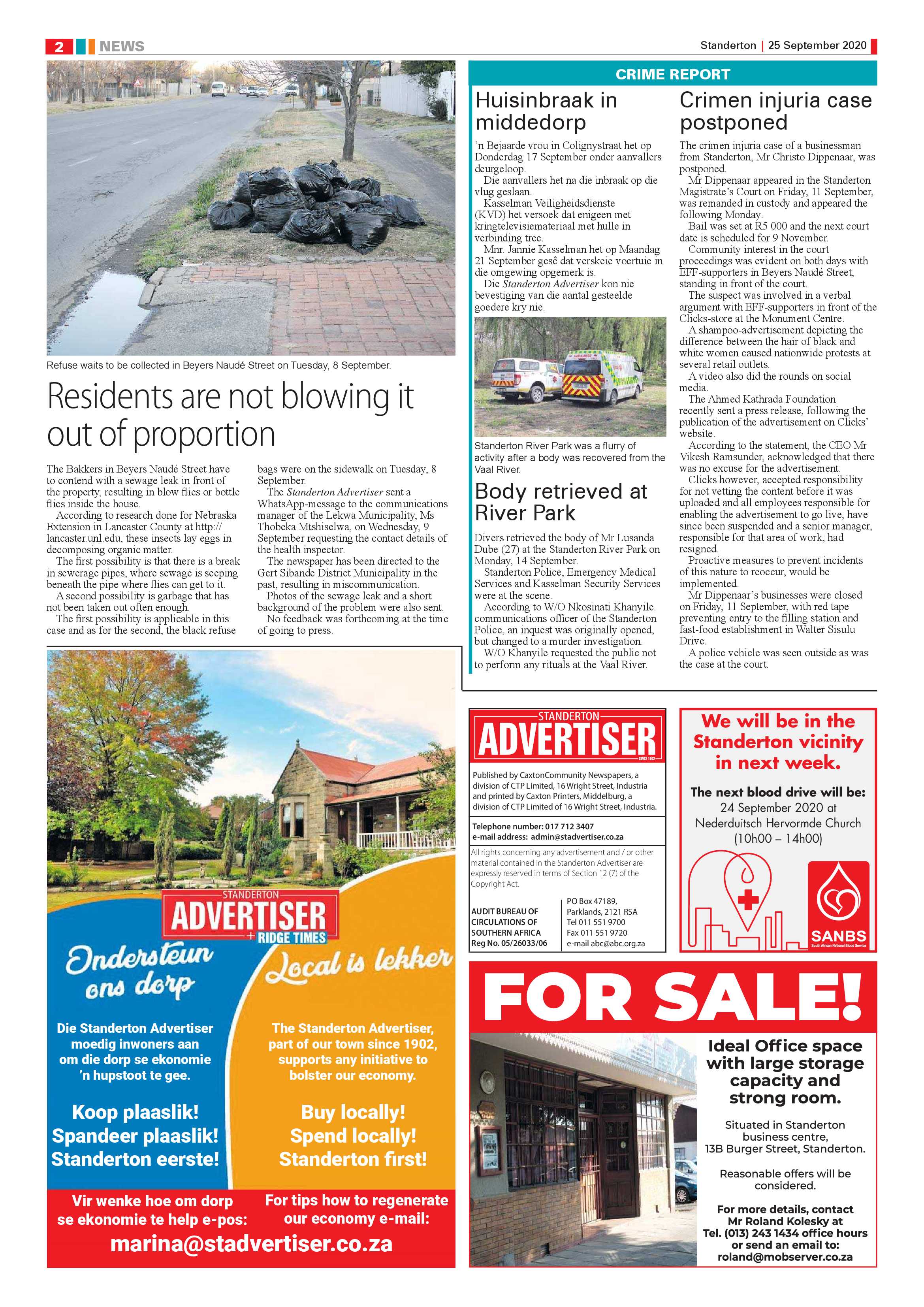 Standerton Advertiser 25 September 2020 page 2