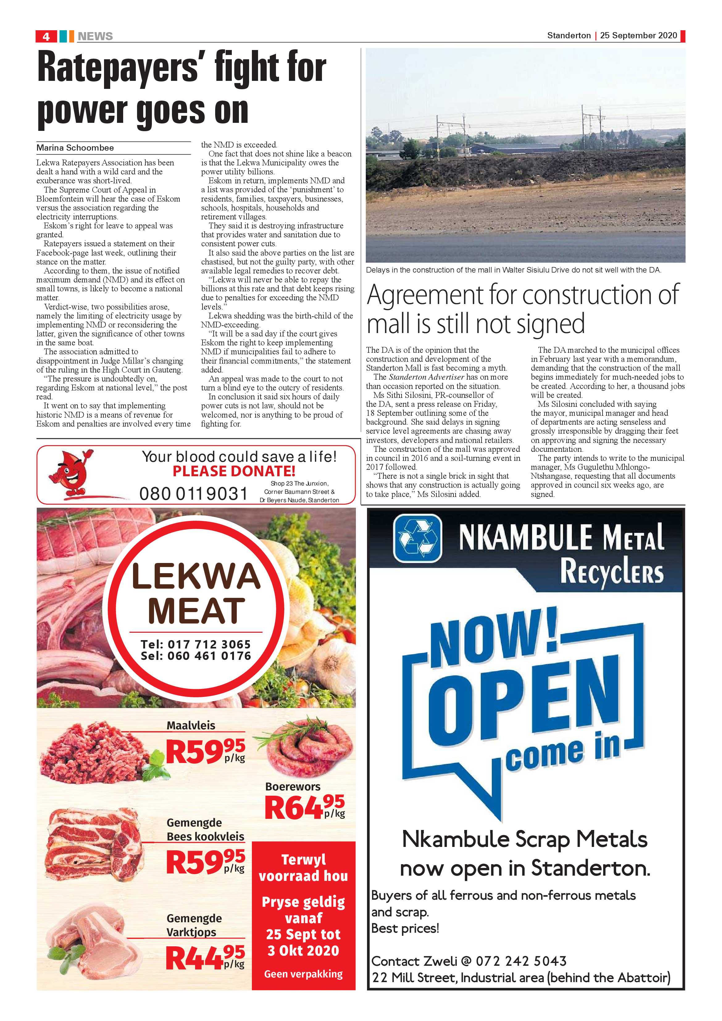 Standerton Advertiser 25 September 2020 page 4
