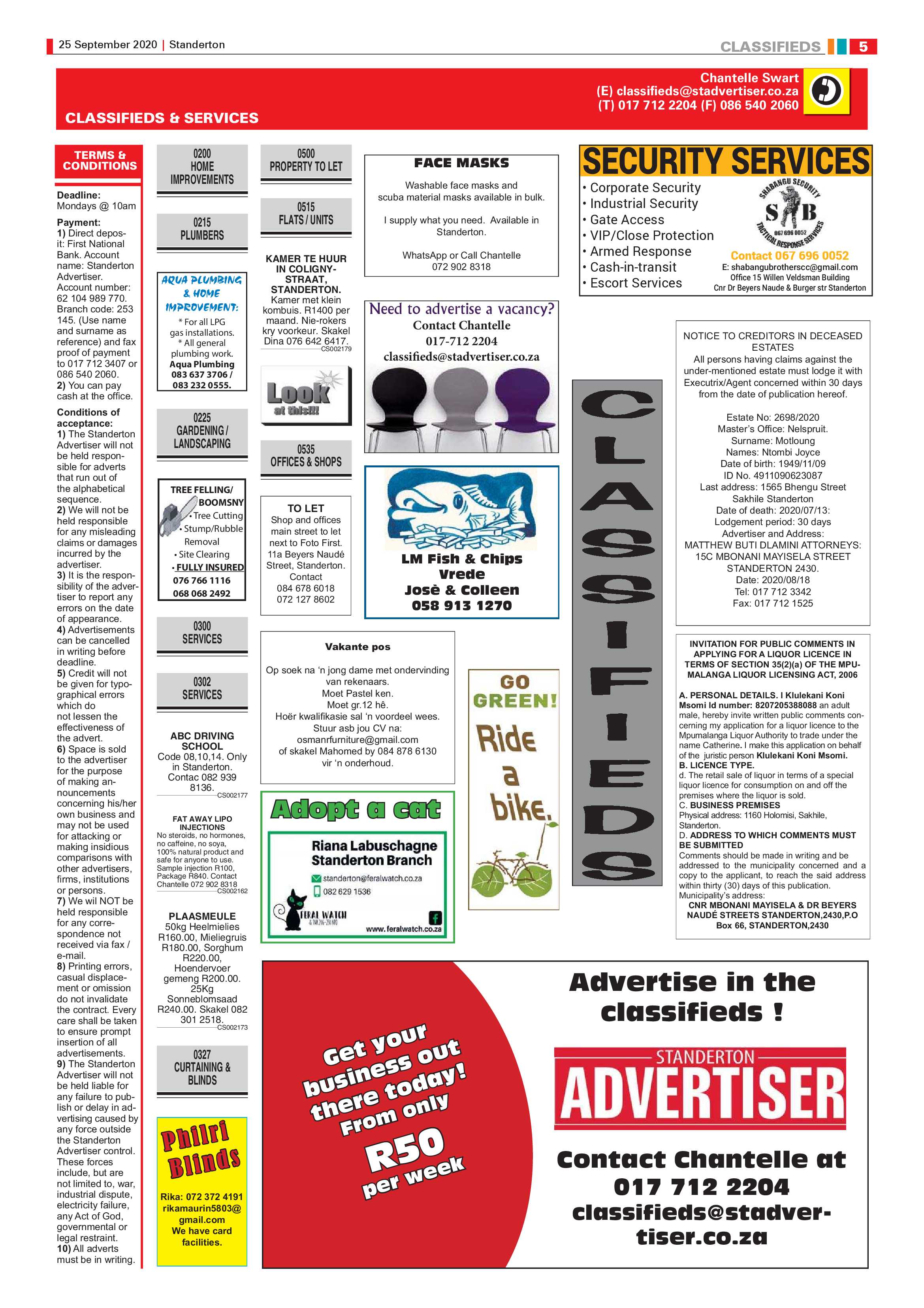 Standerton Advertiser 25 September 2020 page 5