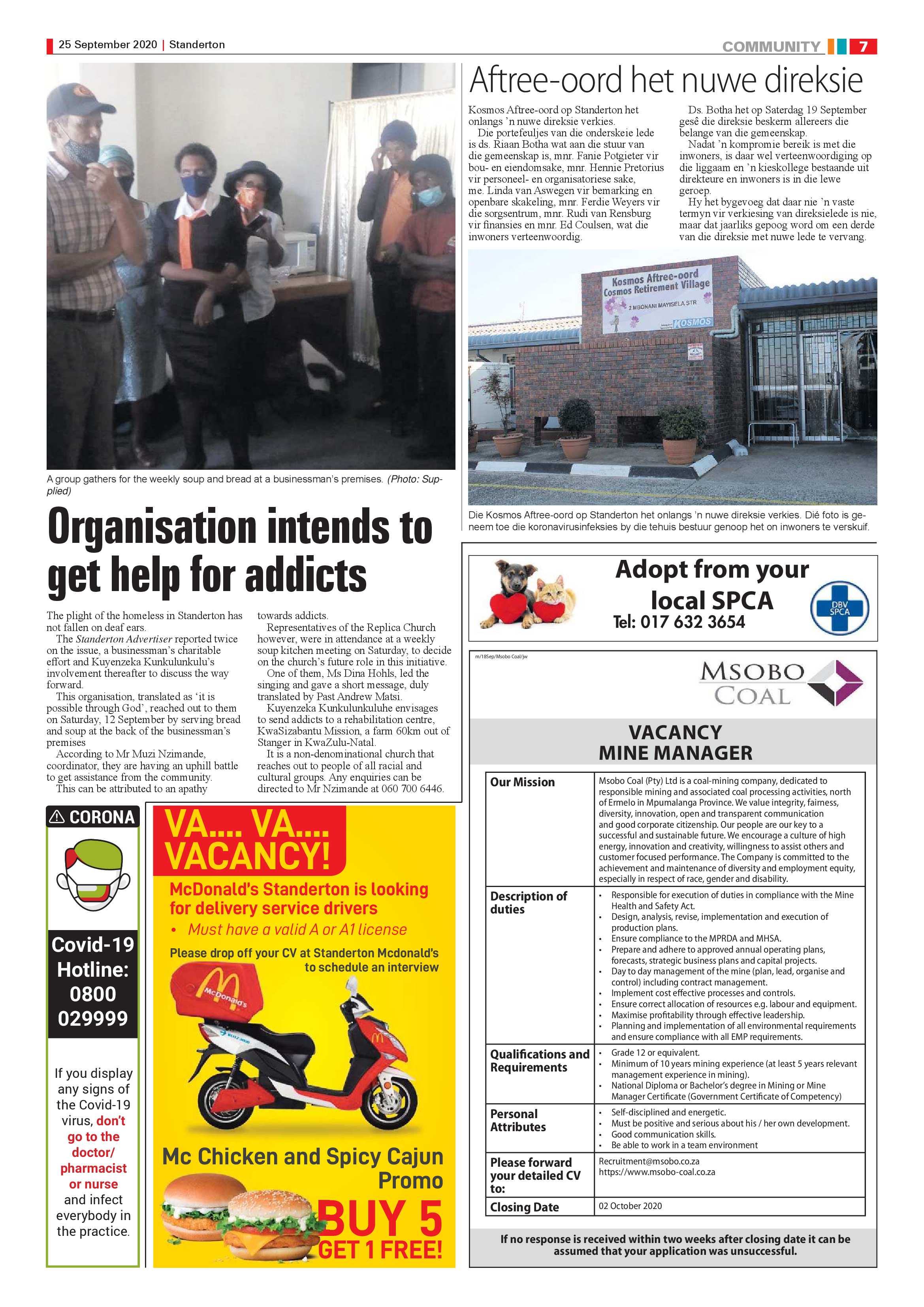 Standerton Advertiser 25 September 2020 page 7