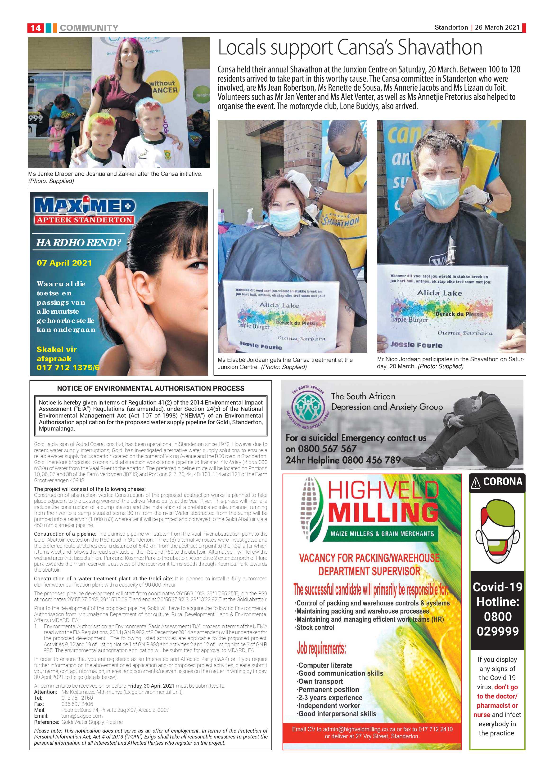 Standerton Advertiser 26 March 2021 page 14