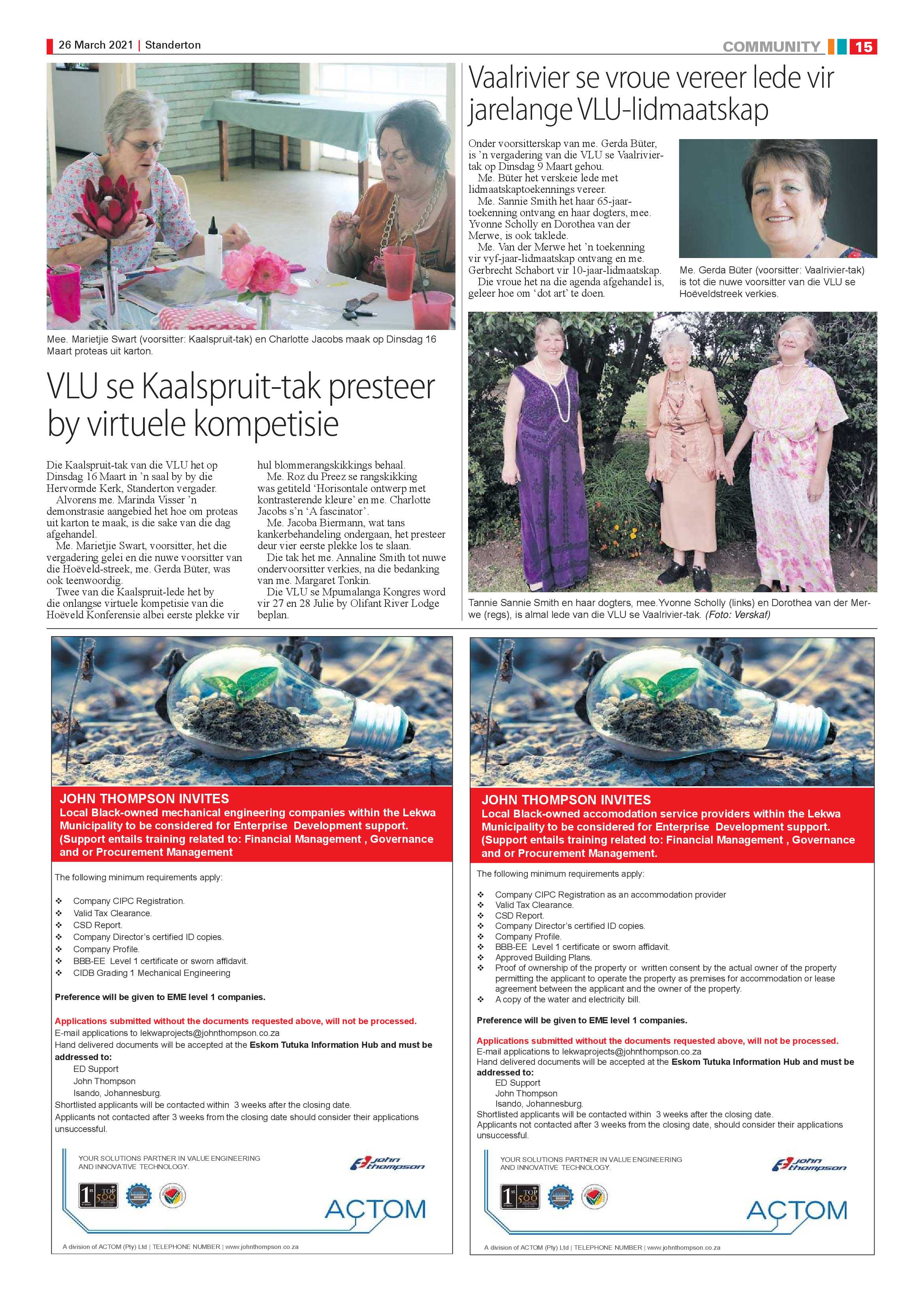 Standerton Advertiser 26 March 2021 page 15