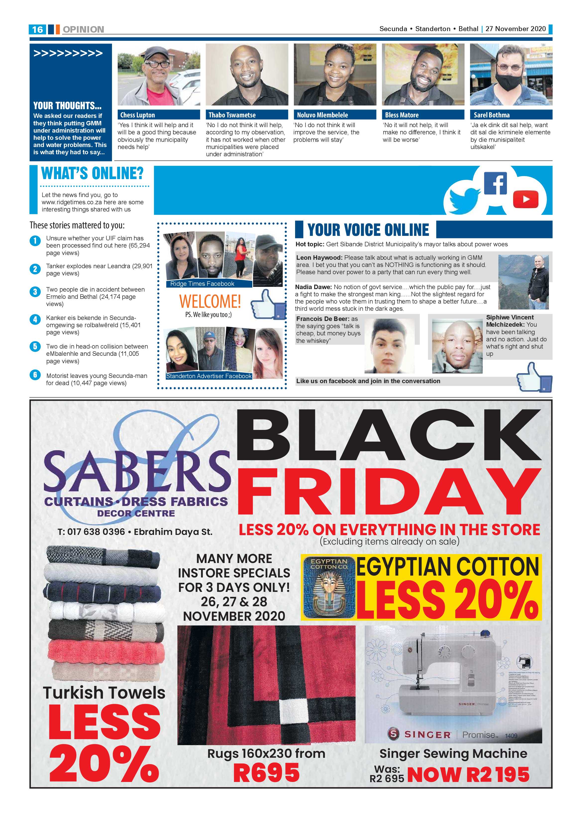 Standerton Advertiser 27 November 2020 page 16