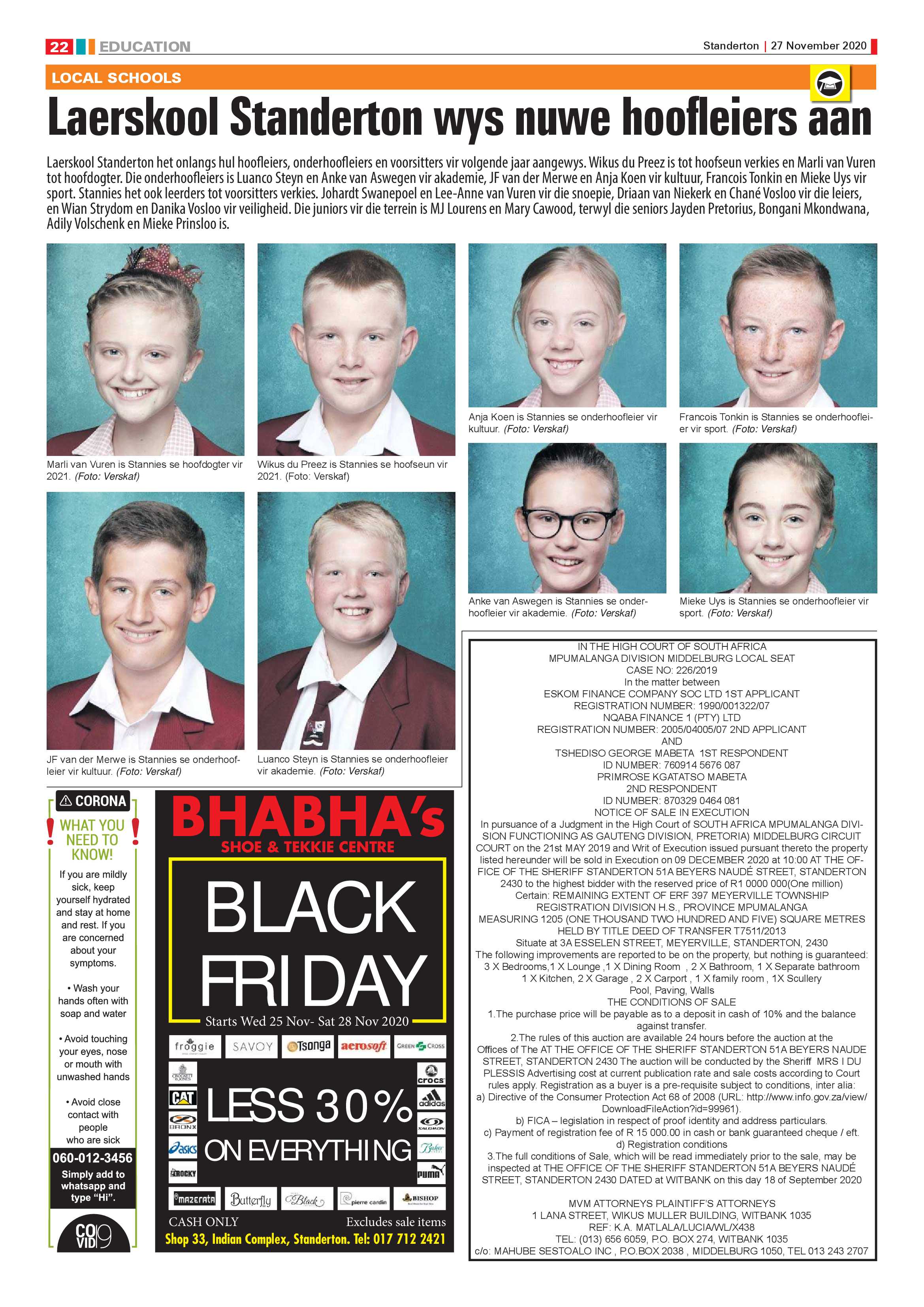 Standerton Advertiser 27 November 2020 page 22
