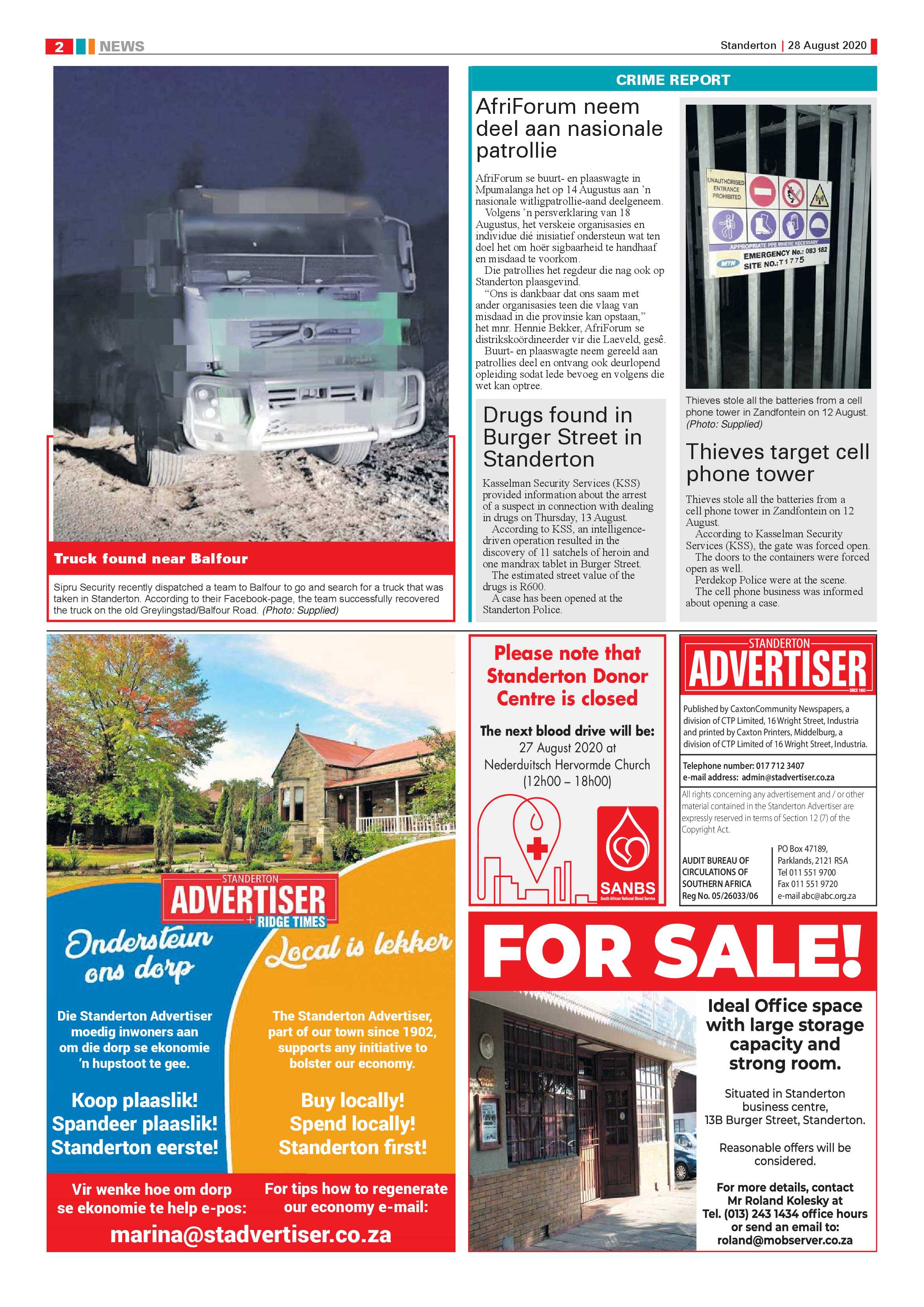 Standerton Advertiser 28 August 2020 page 2