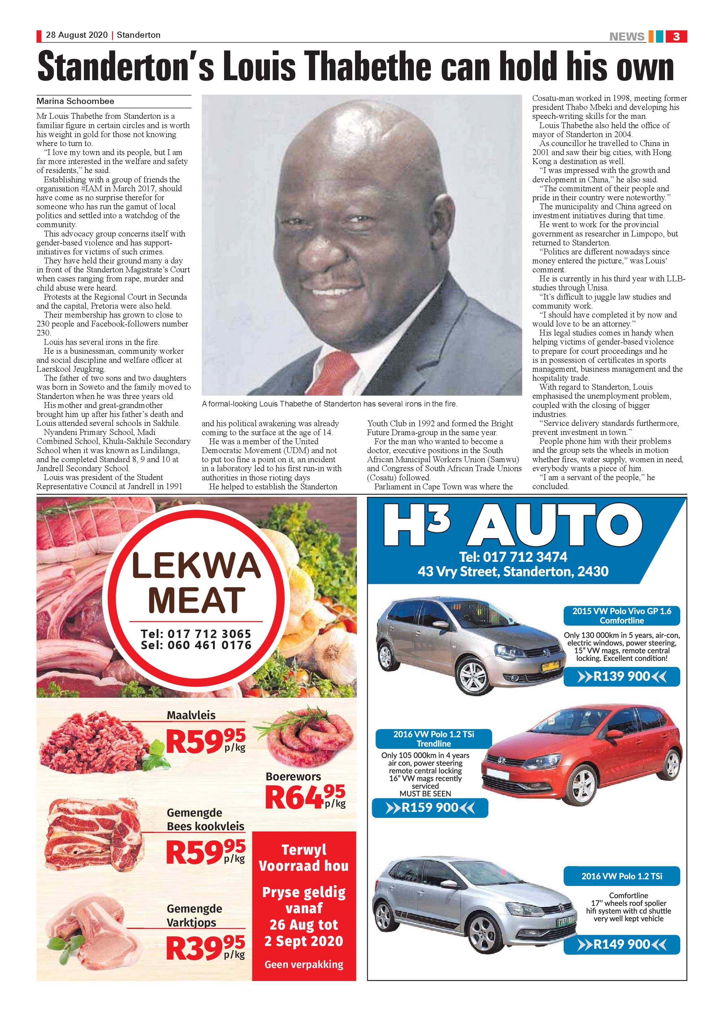 Standerton Advertiser 28 August 2020 page 3