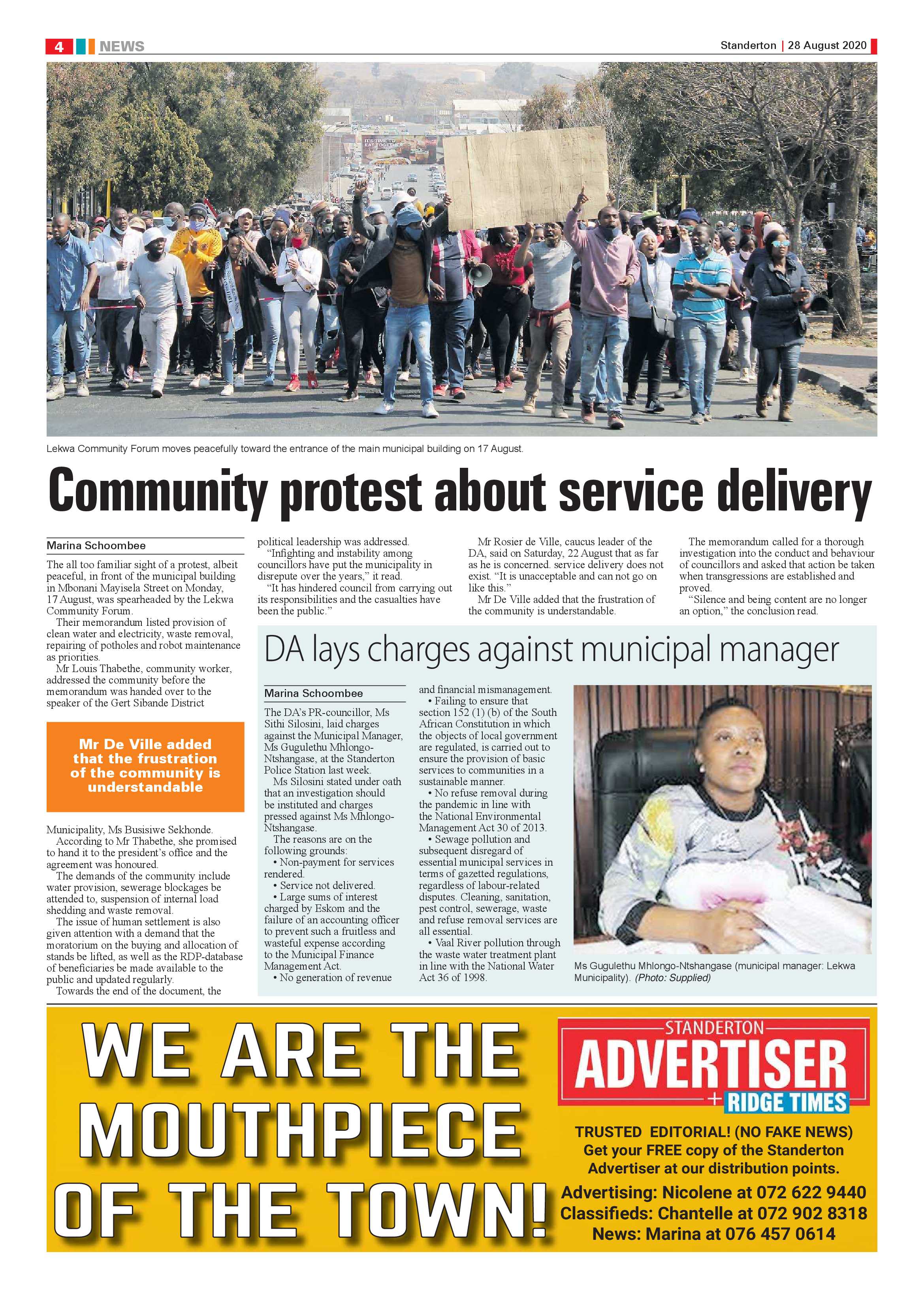 Standerton Advertiser 28 August 2020 page 4