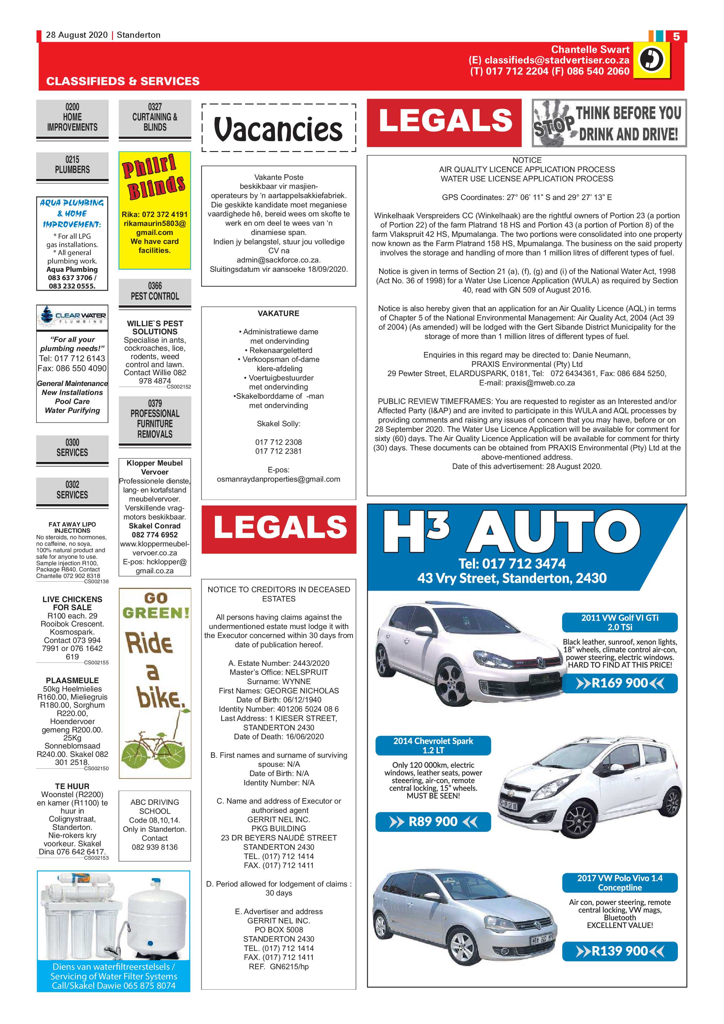 Standerton Advertiser 28 August 2020 page 5