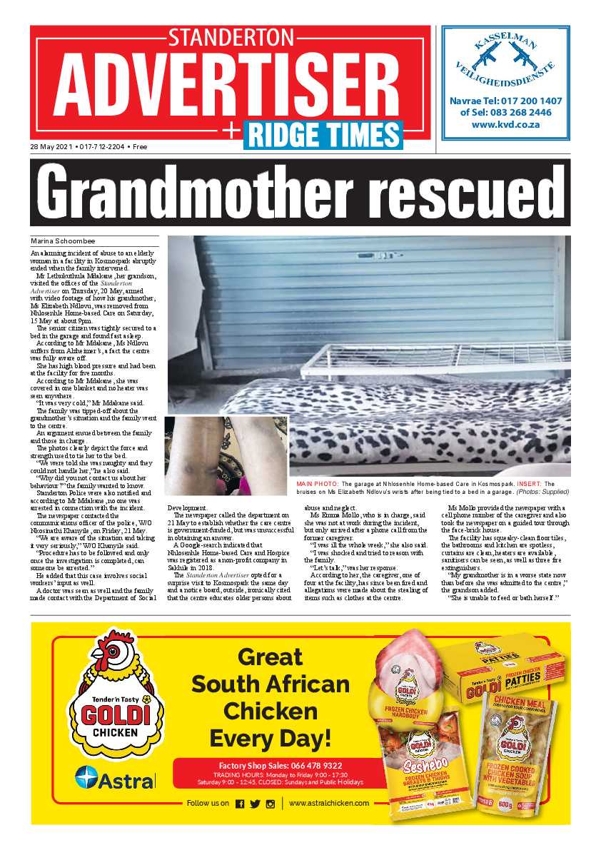 Standerton Advertiser 28 May 2021 page 1