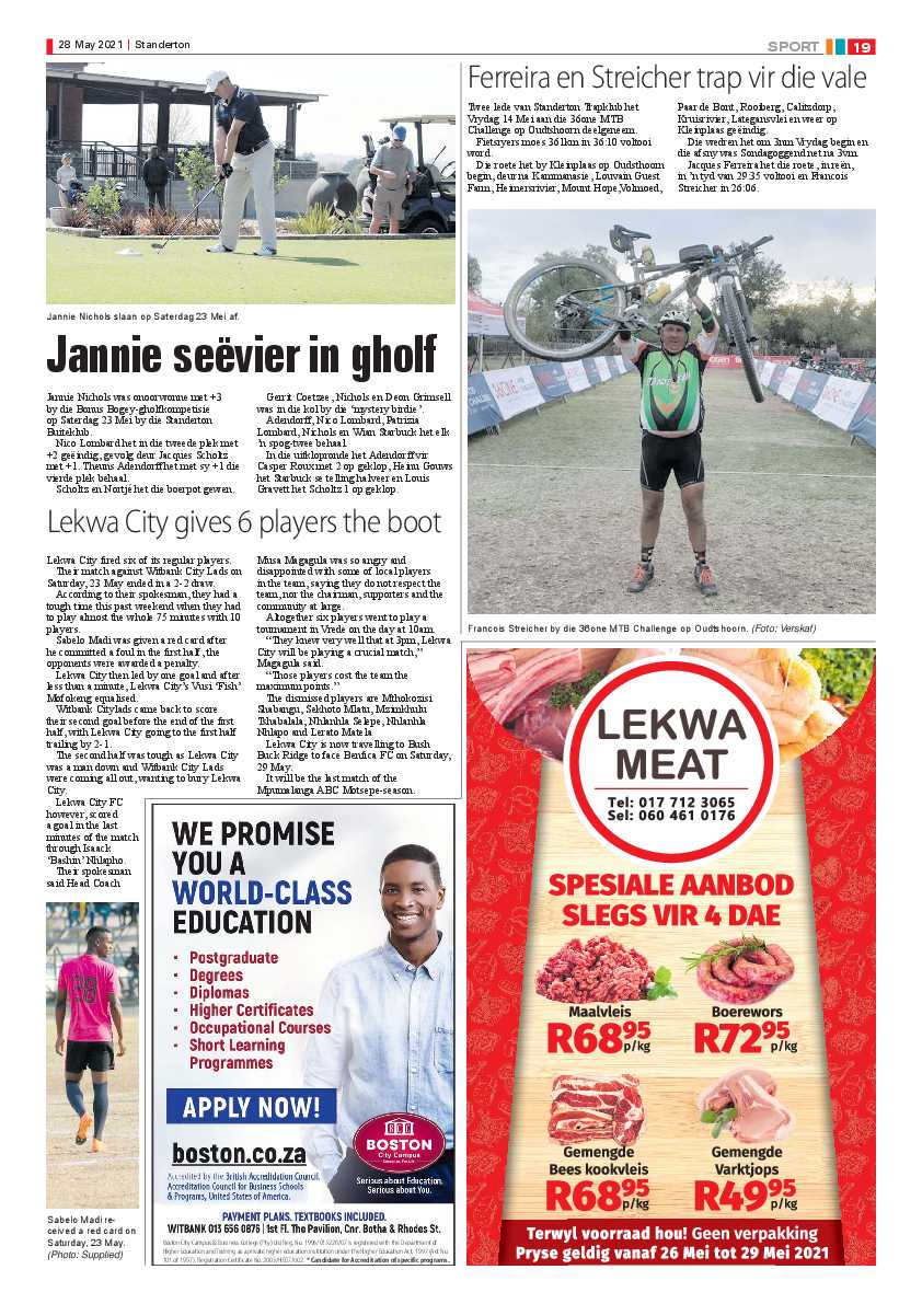 Standerton Advertiser 28 May 2021 page 19