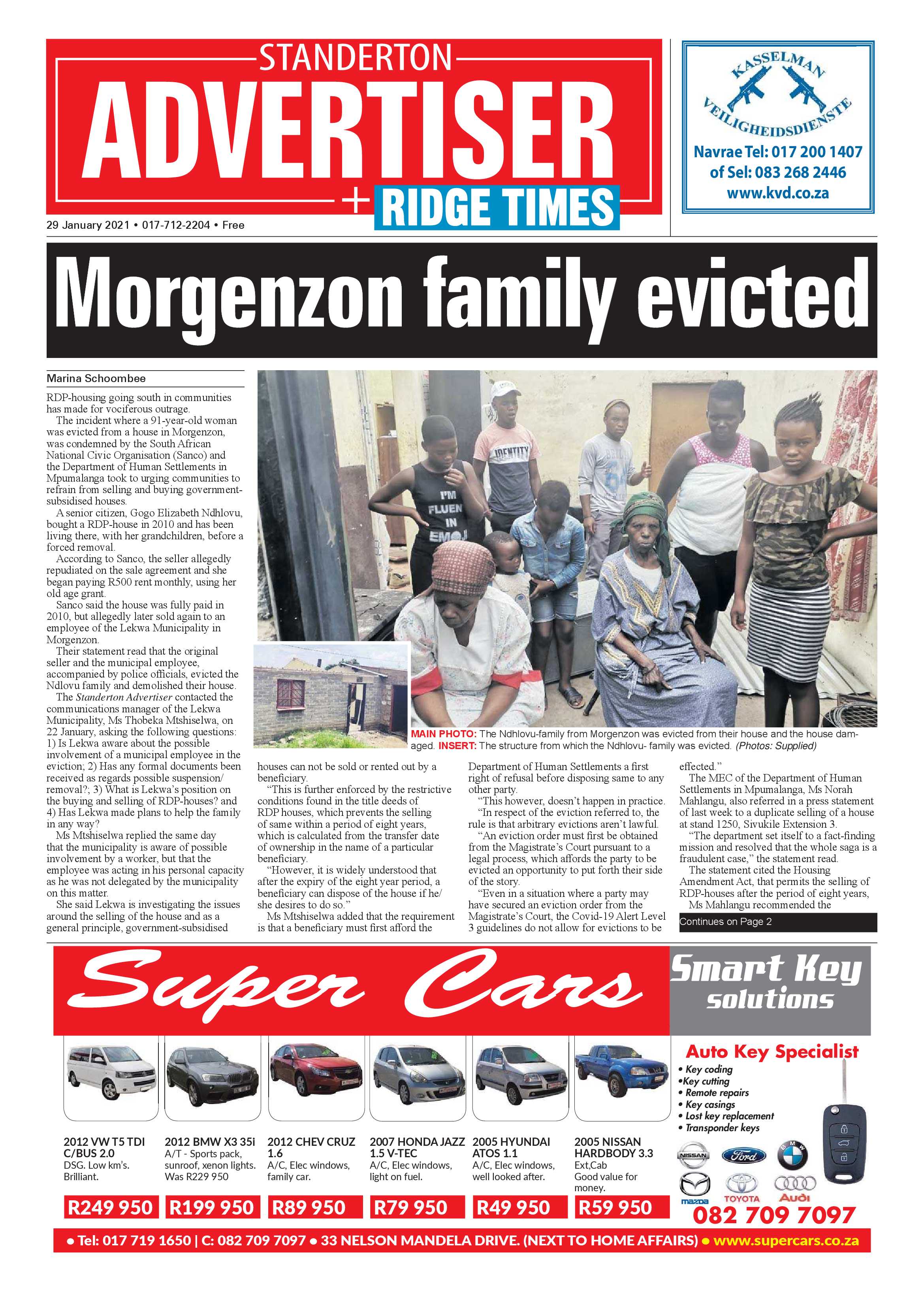 Standerton Advertiser 29 January 2021 page 1