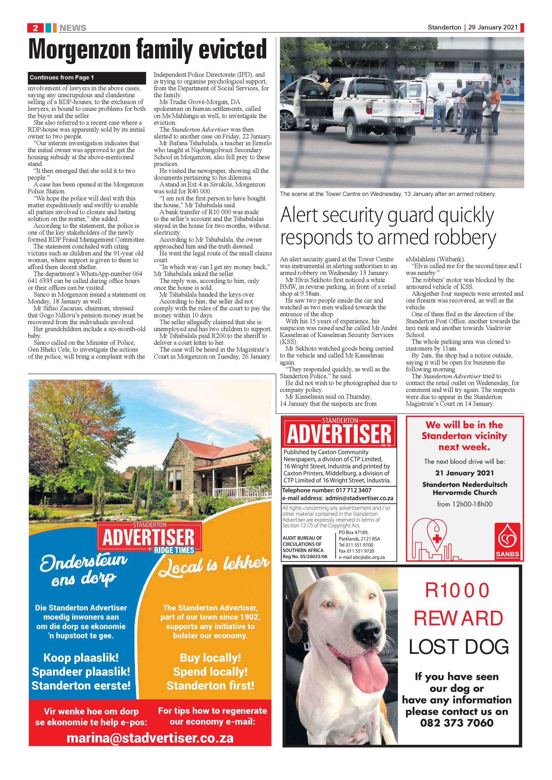 Standerton Advertiser 29 January 2021 page 2