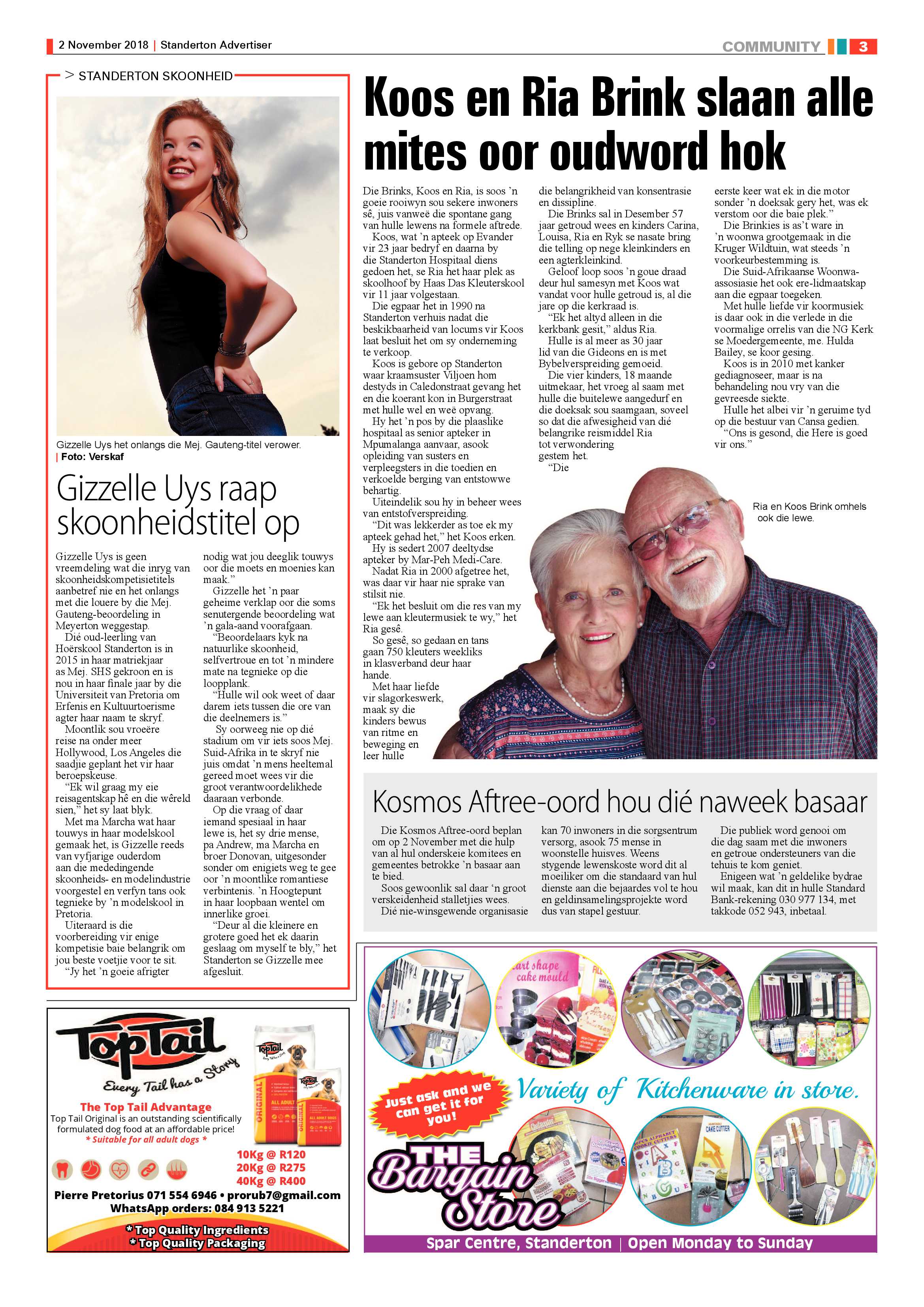 Standerton Advertiser 2 November 2018 page 3