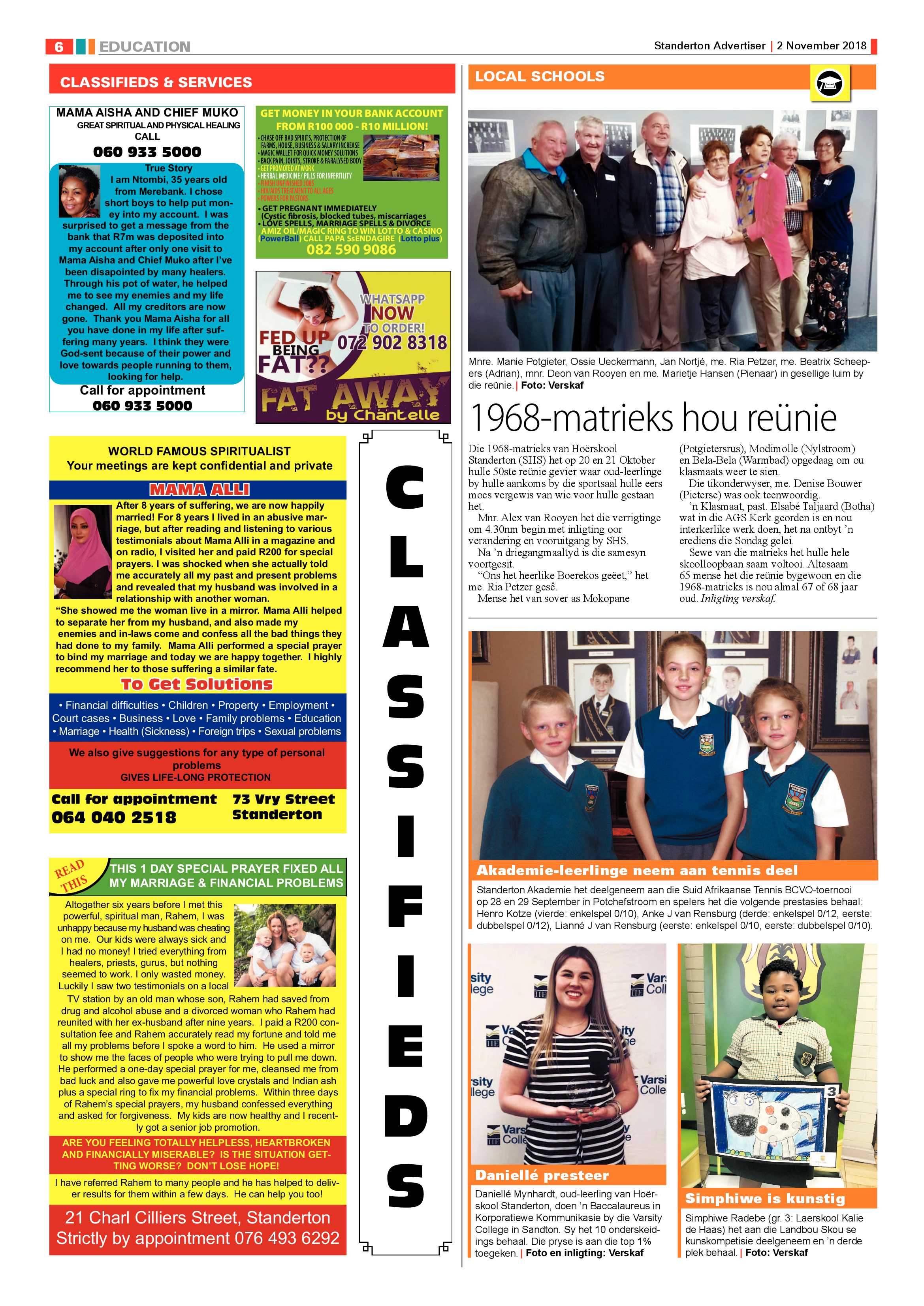Standerton Advertiser 2 November 2018 page 6
