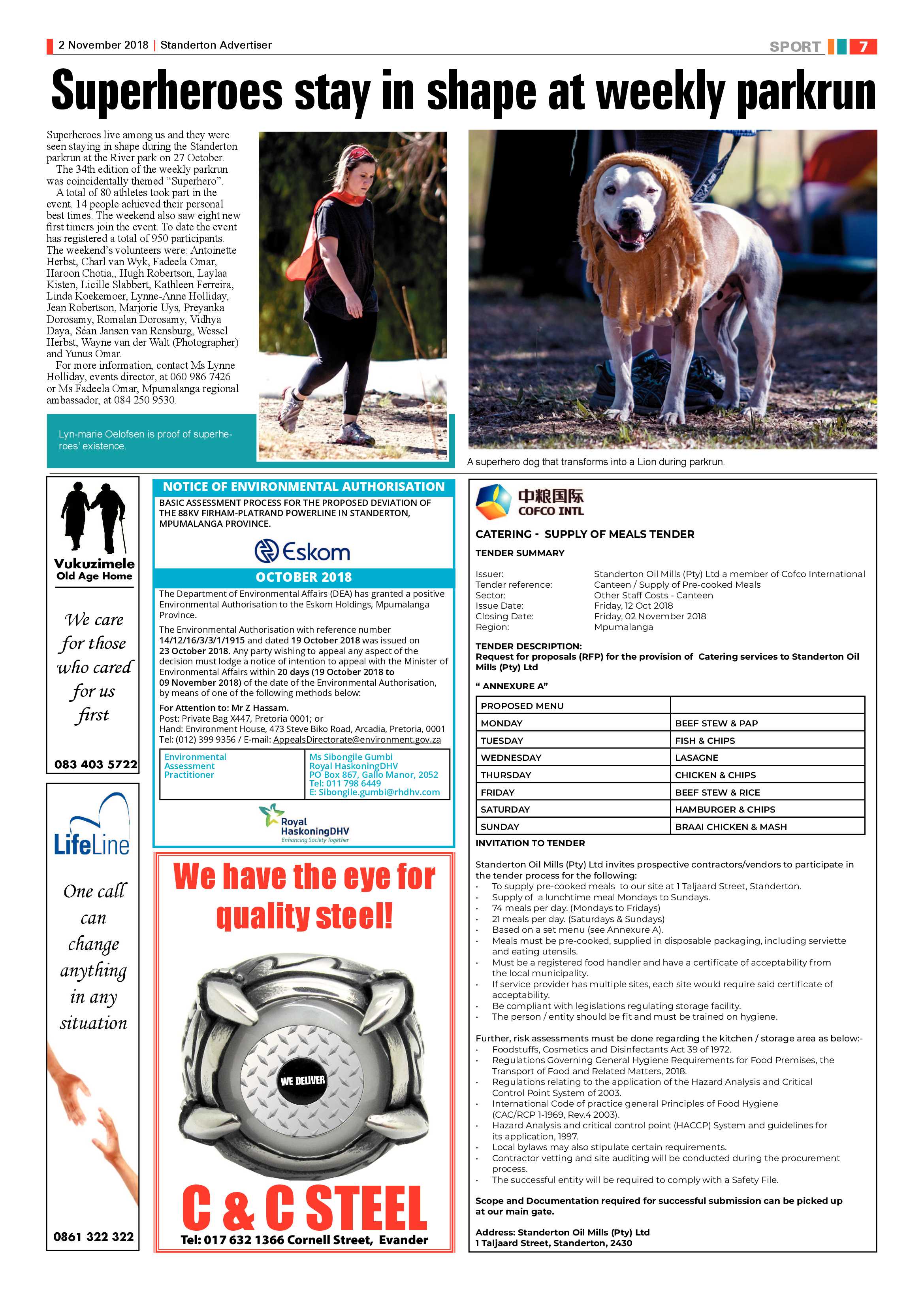 Standerton Advertiser 2 November 2018 page 7