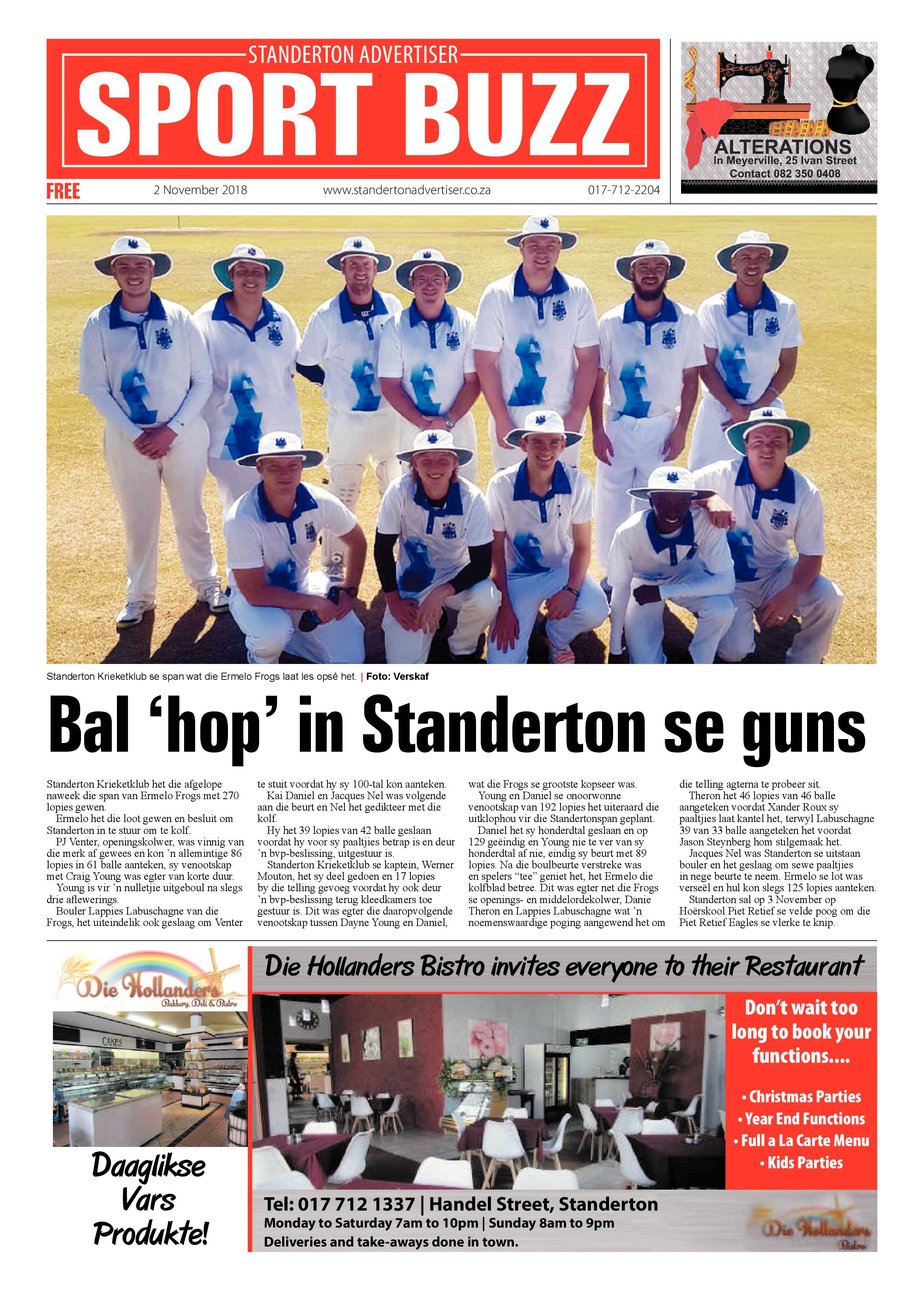 Standerton Advertiser 2 November 2018 page 8