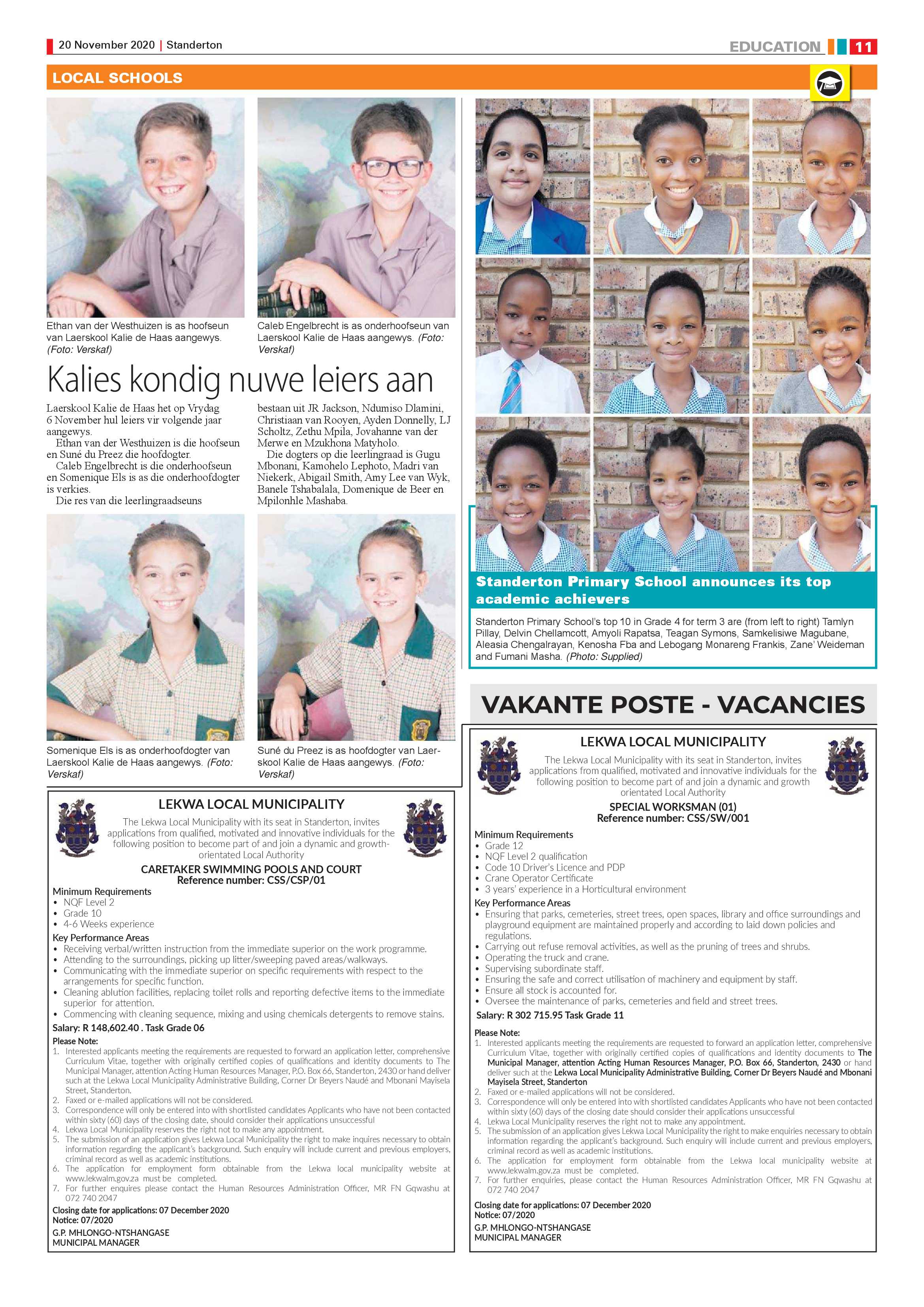 Standerton Advertiser 20 November 2020 page 11