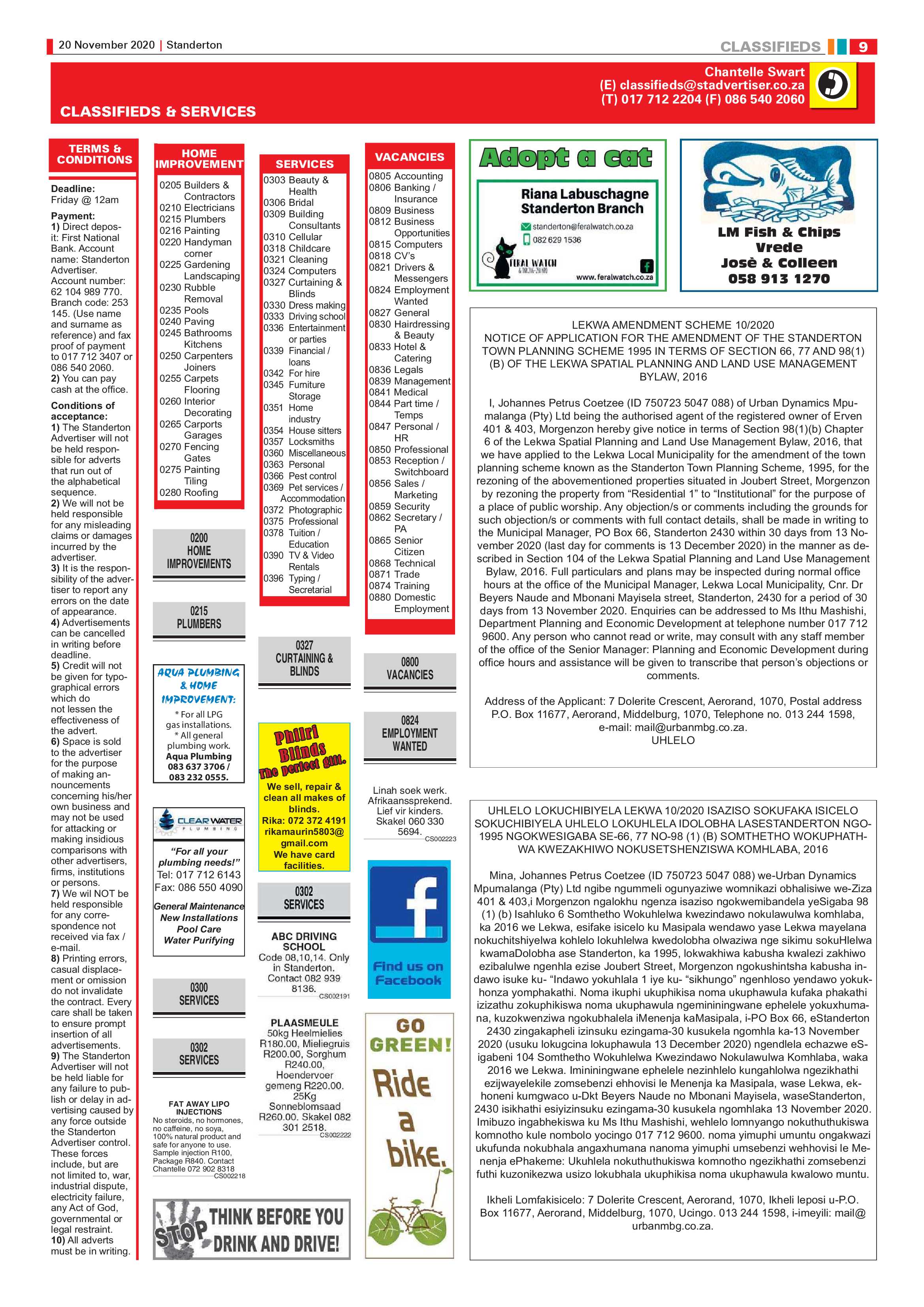 Standerton Advertiser 20 November 2020 page 9