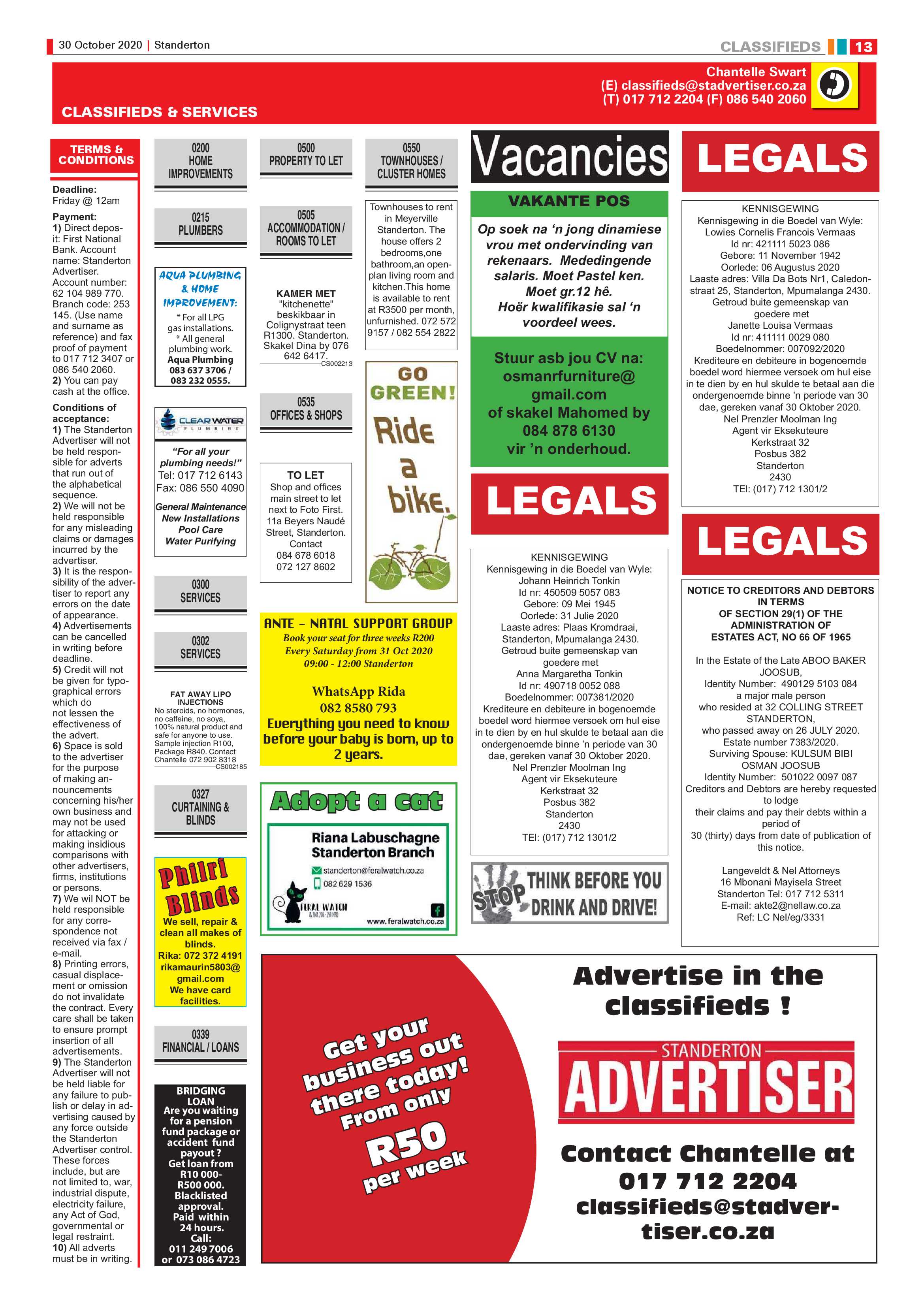 Standerton Advertiser 30 October 2020 page 13