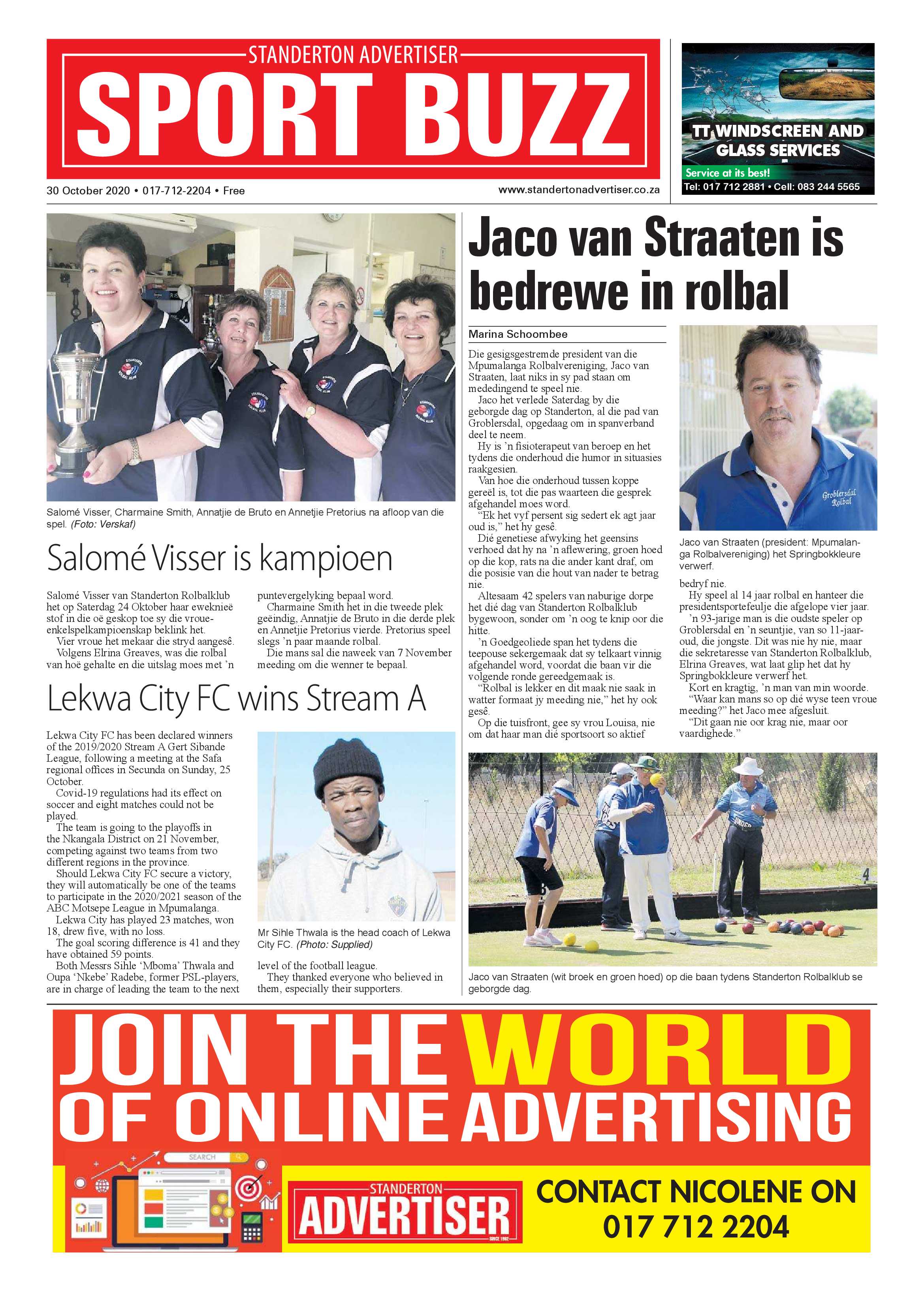 Standerton Advertiser 30 October 2020 page 16
