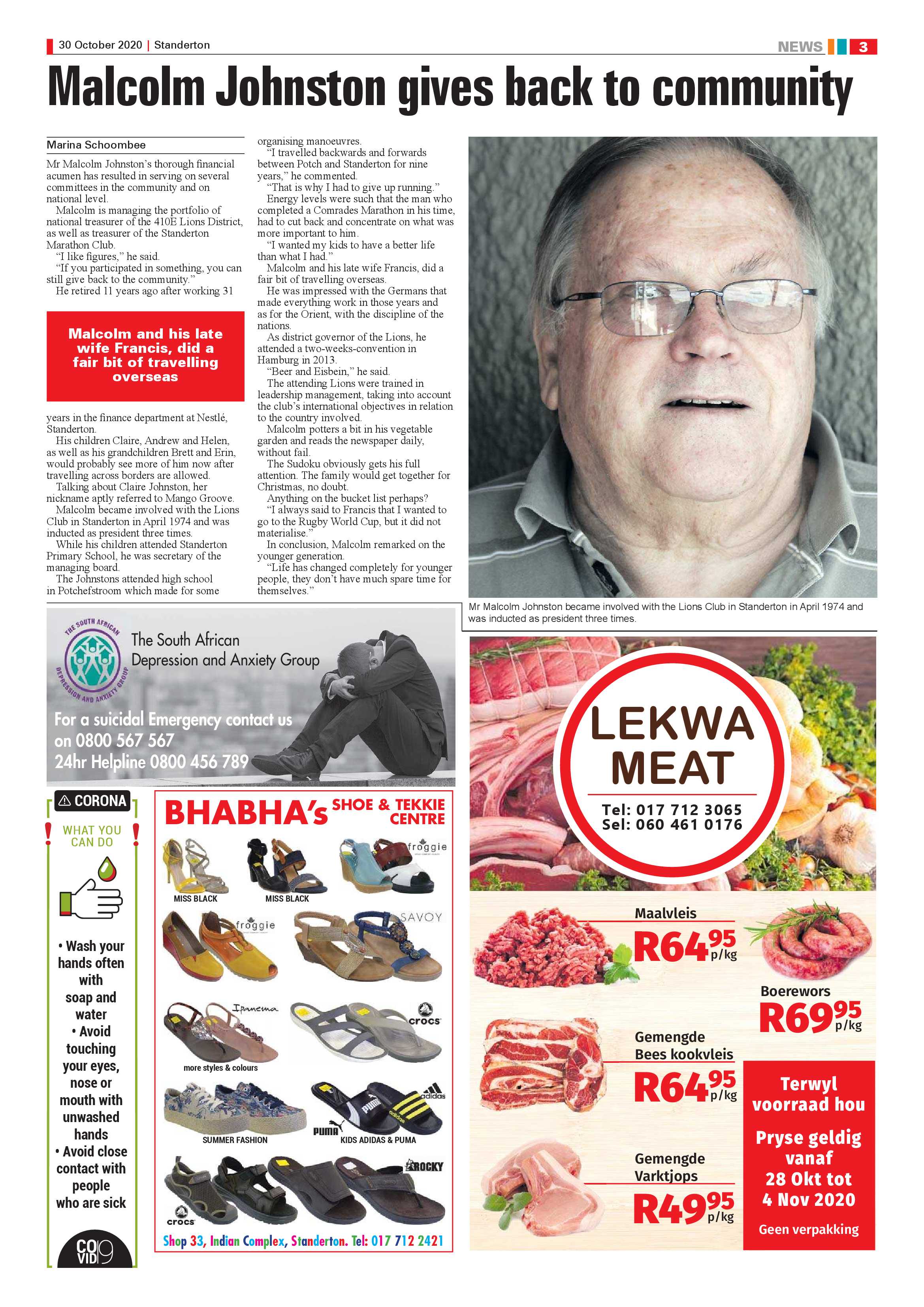 Standerton Advertiser 30 October 2020 page 3