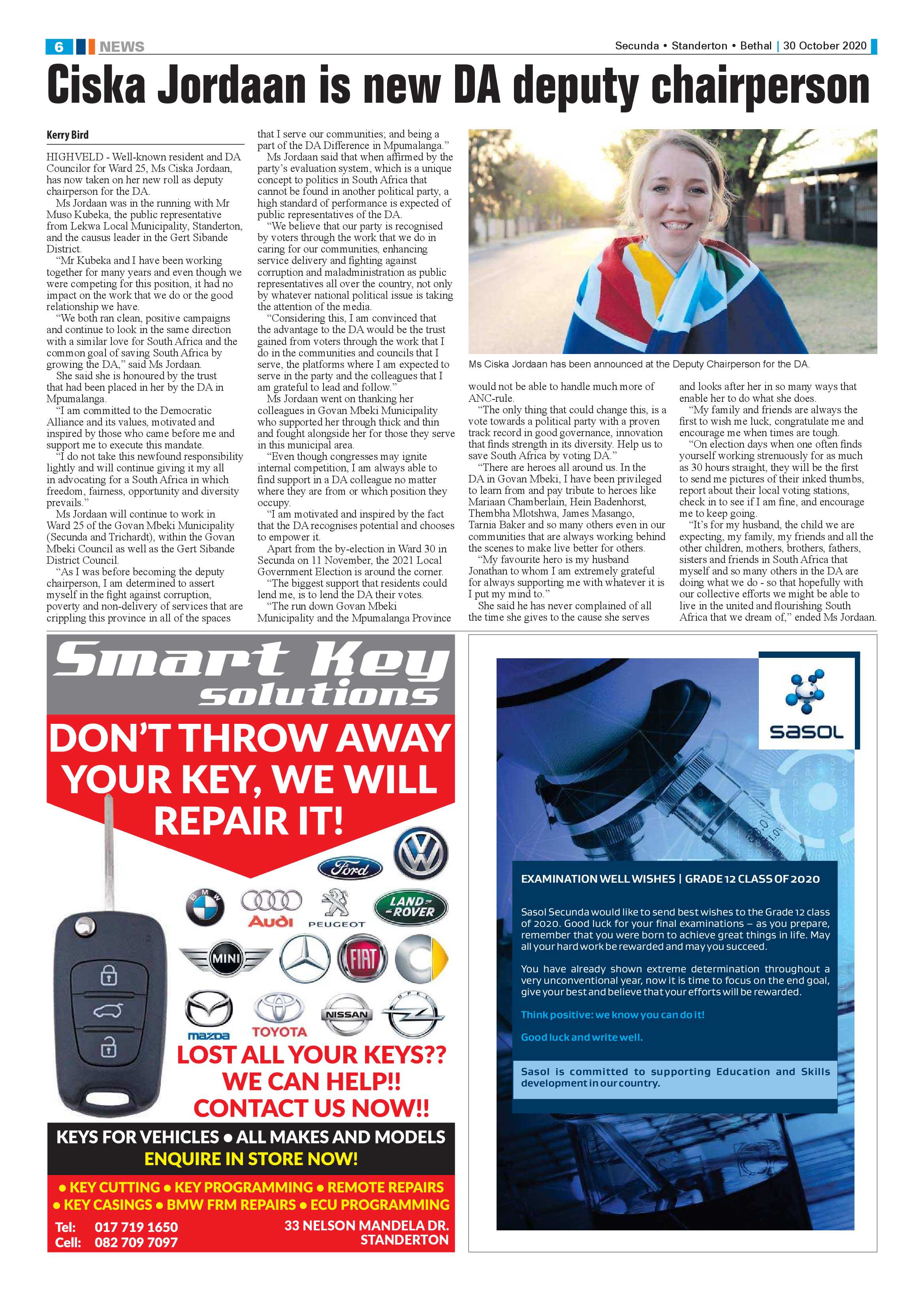 Standerton Advertiser 30 October 2020 page 6