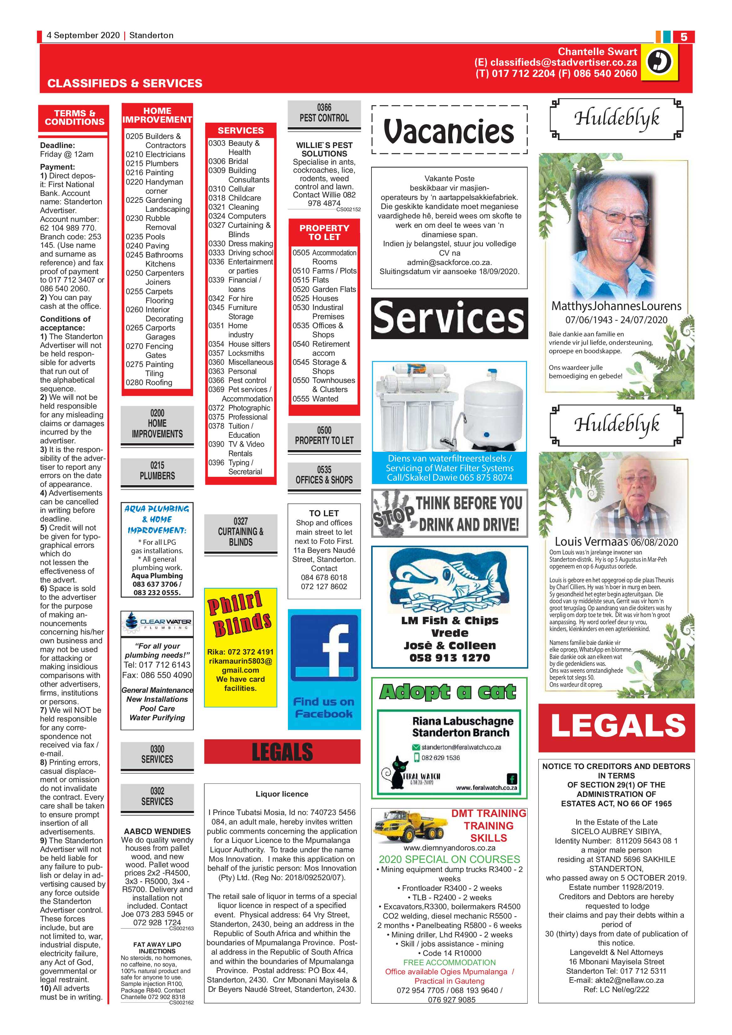 Standerton Advertiser 4 September 2020 page 5