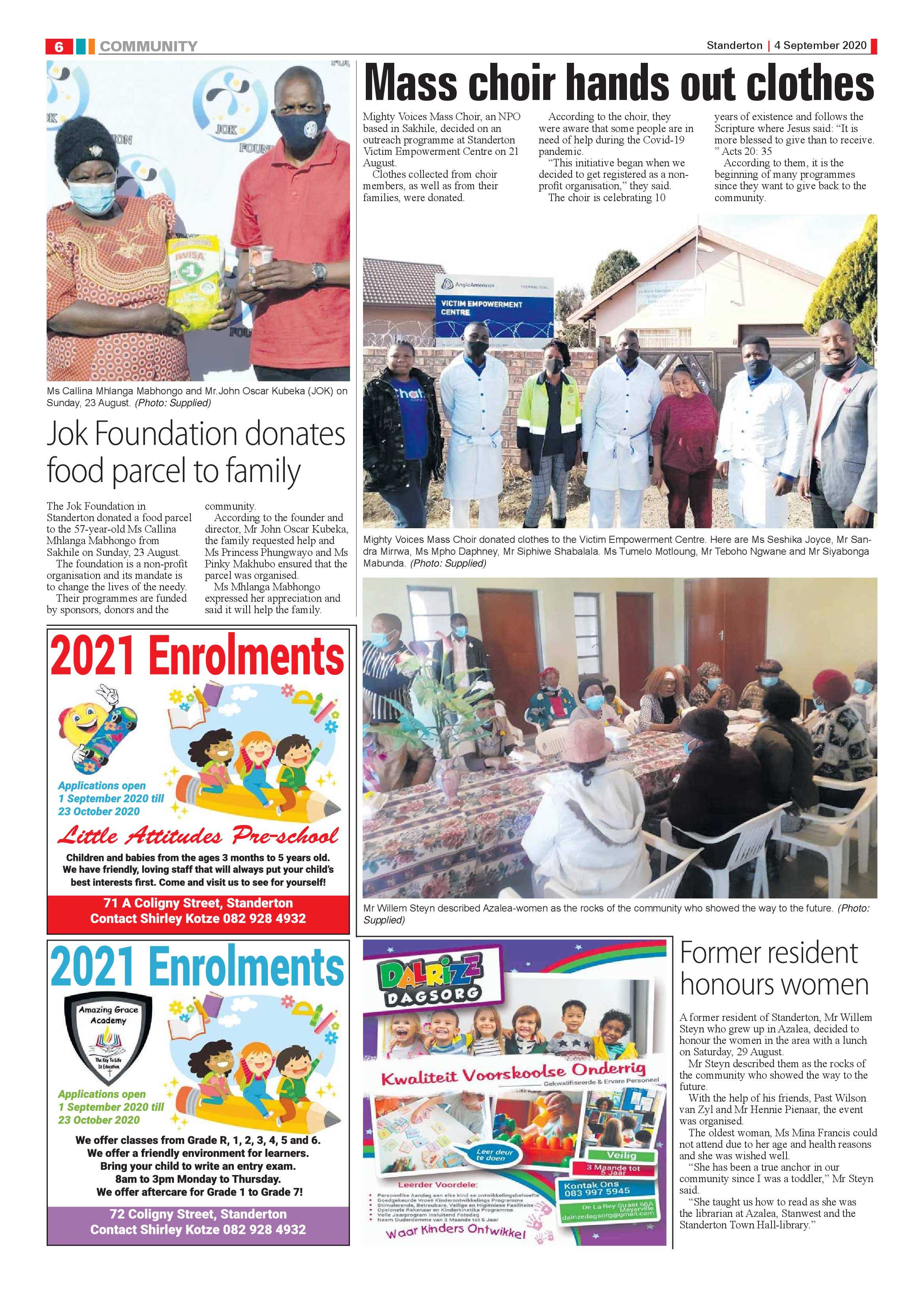 Standerton Advertiser 4 September 2020 page 6