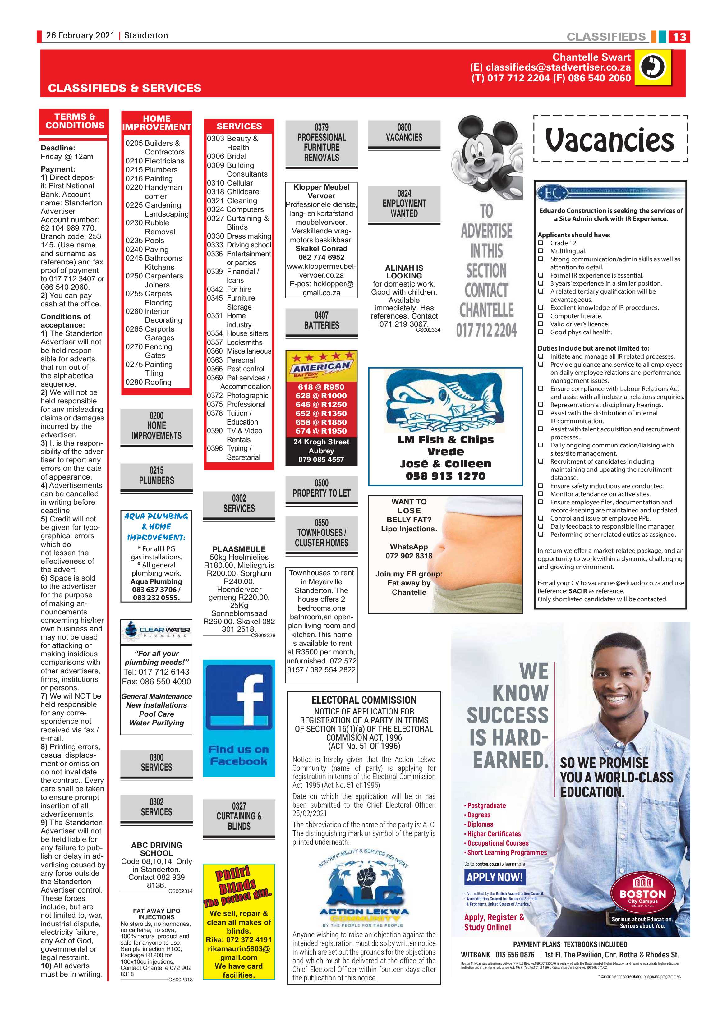Standerton Advertiser 26 February 2021 page 13