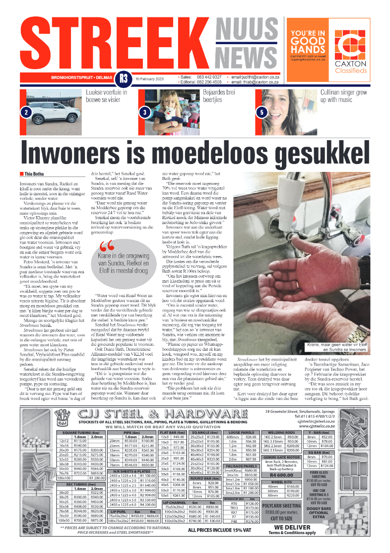 Streeknuus 10 February 2023 page 1