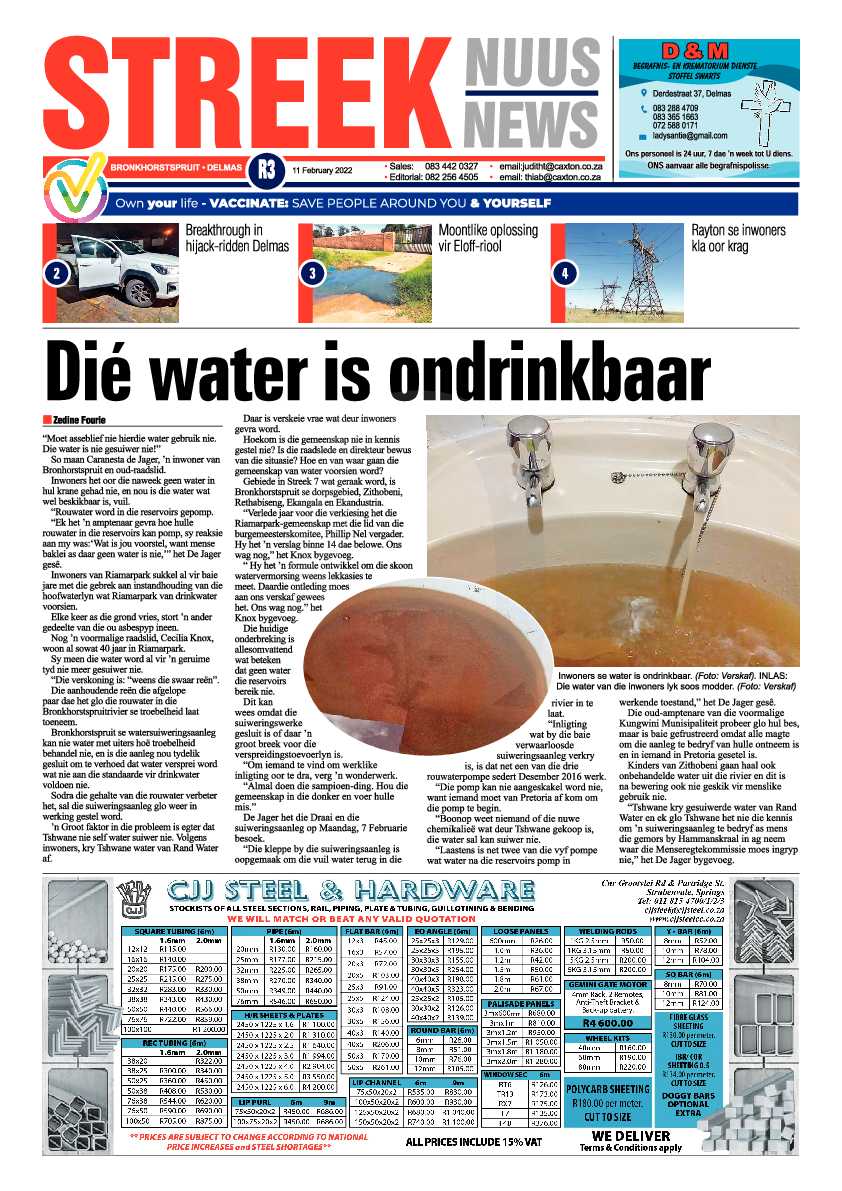 Streeknuus 11 February 2022 page 1