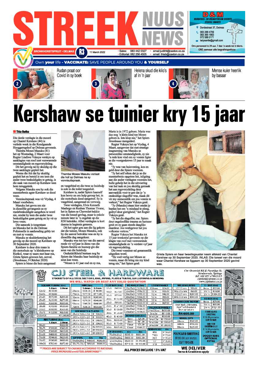 Streeknuus 11 March 2022 page 1