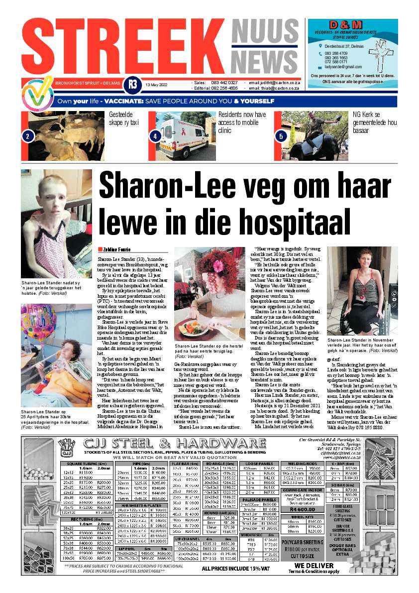 Streeknuus 13 May 2022 page 1
