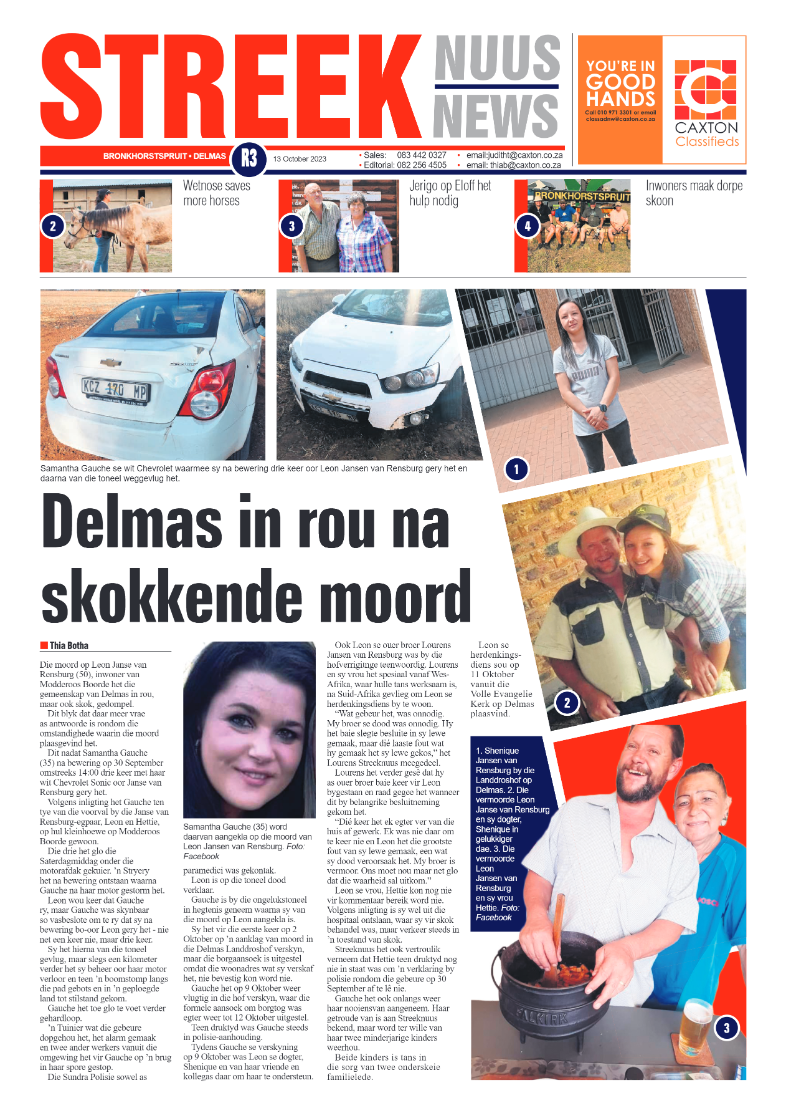 Streeknuus 13 October 2023 page 1