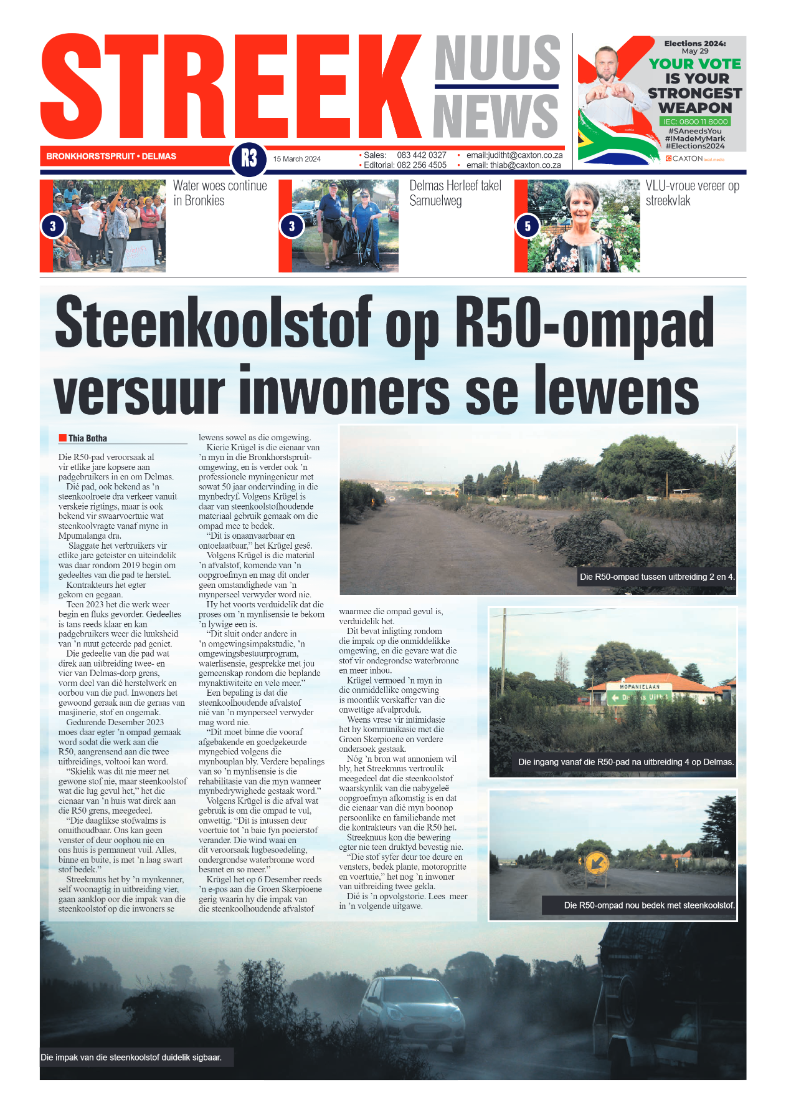 Streeknuus 16 March 2024 page 1