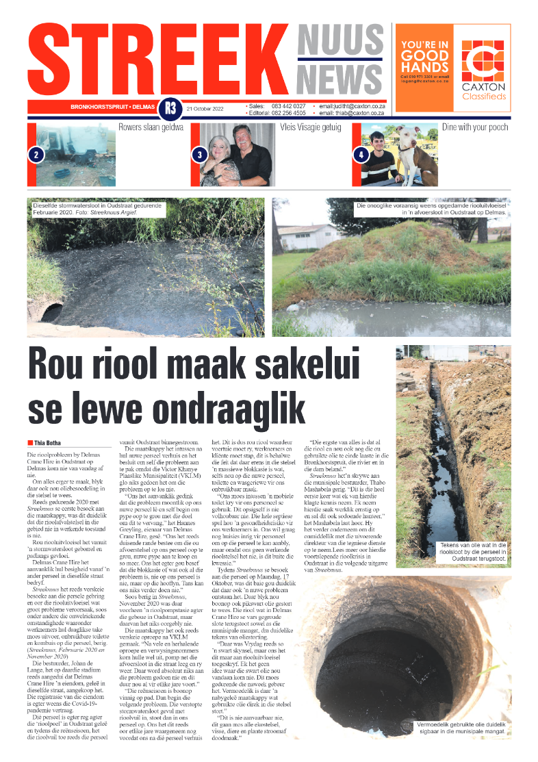 Streeknuus 21 Oct 2022 page 1
