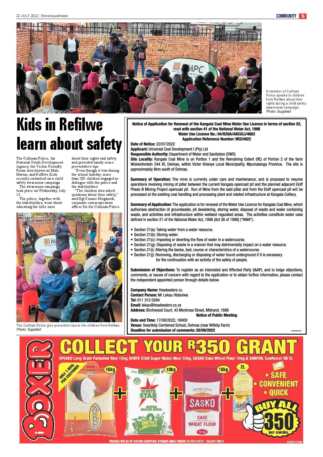 Streeknuus 22 July 2022 page 5