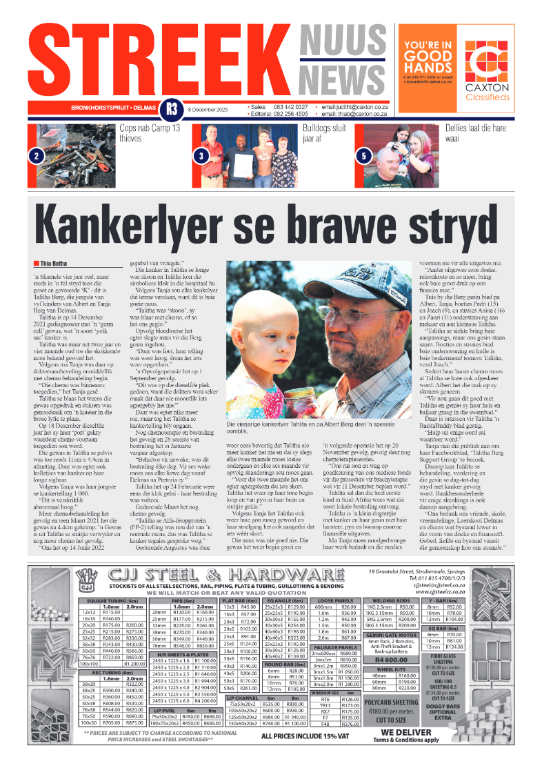 Streeknuus 8 December 2023 page 1