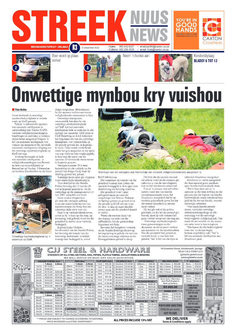 Streeknuus 9 Dec 2022 page 1