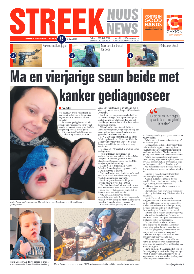 Streeknuus 9 June 2023 page 1